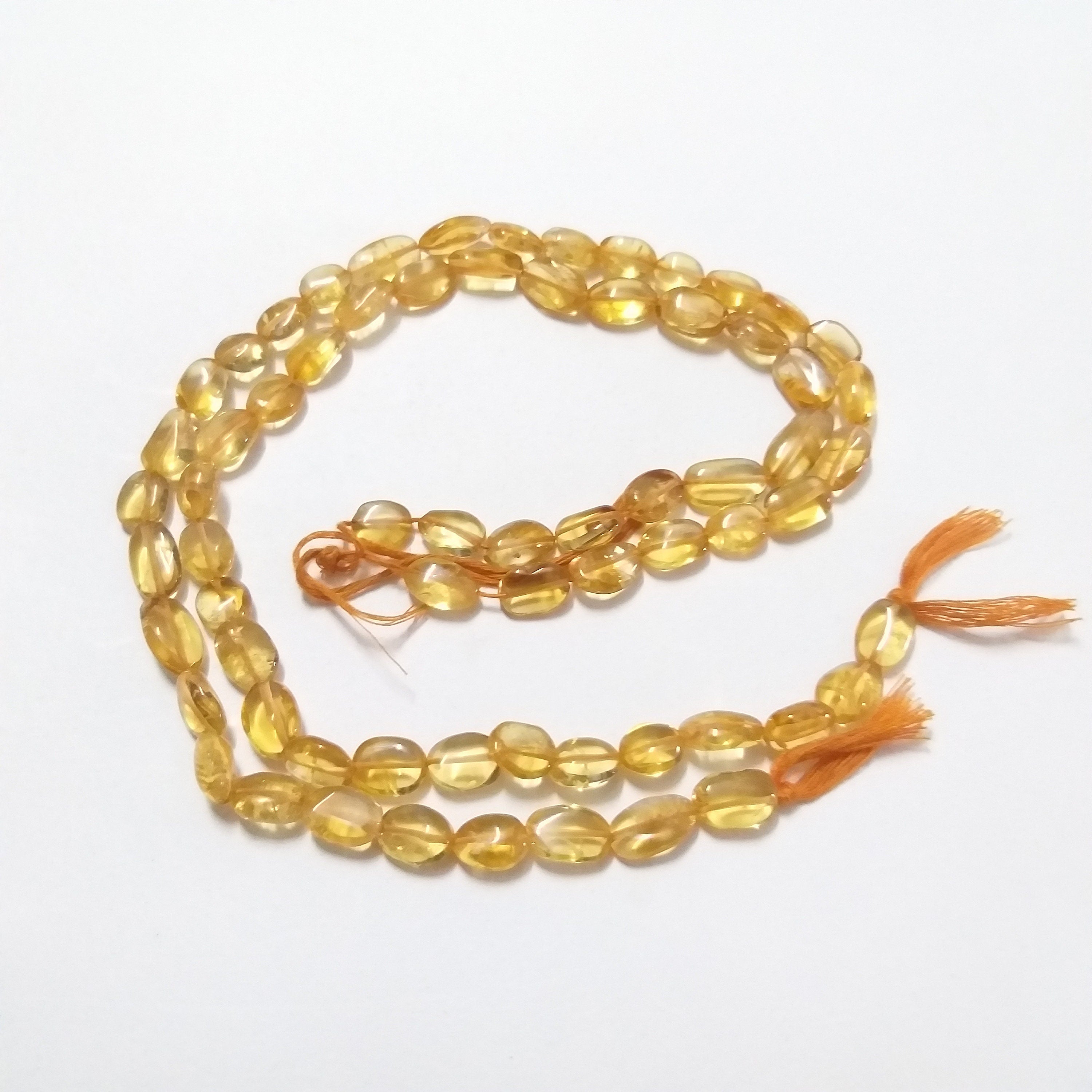 Natural Citrine Beads/ Smooth Nuggets Shape Beads/ Citrine Beads/ Citrine / Beads / 7-9mm Beads