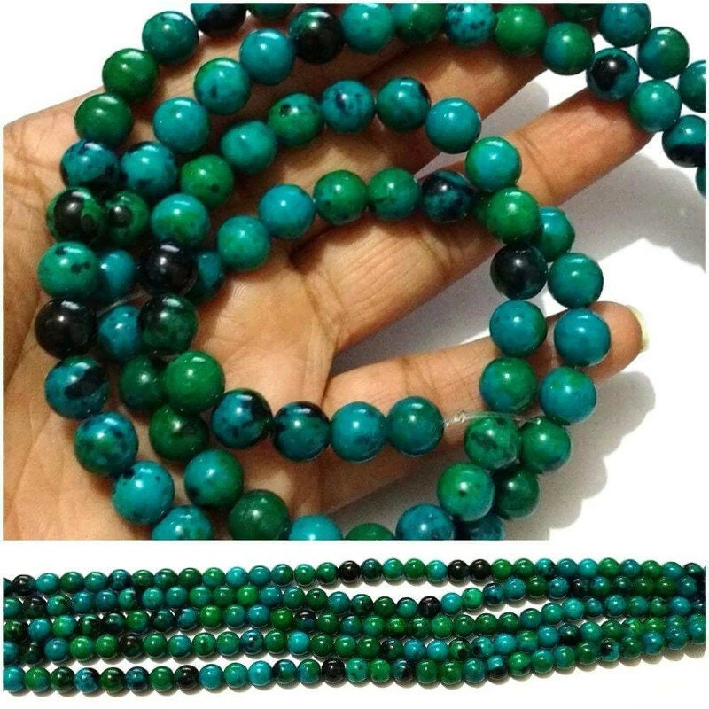 Chrysocolla Beads 4mm,6mm,8mm
