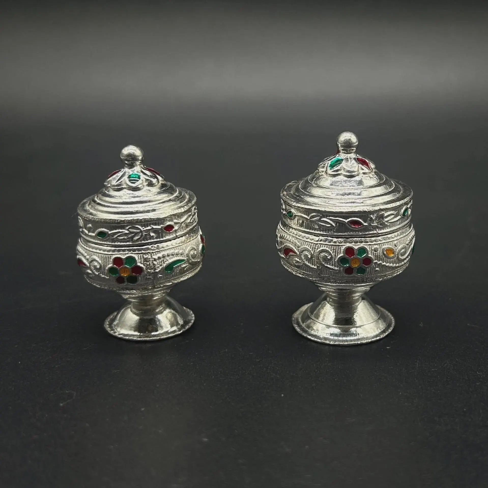 925 Sterling Silver KumKum Box / Silver Sindoor Box