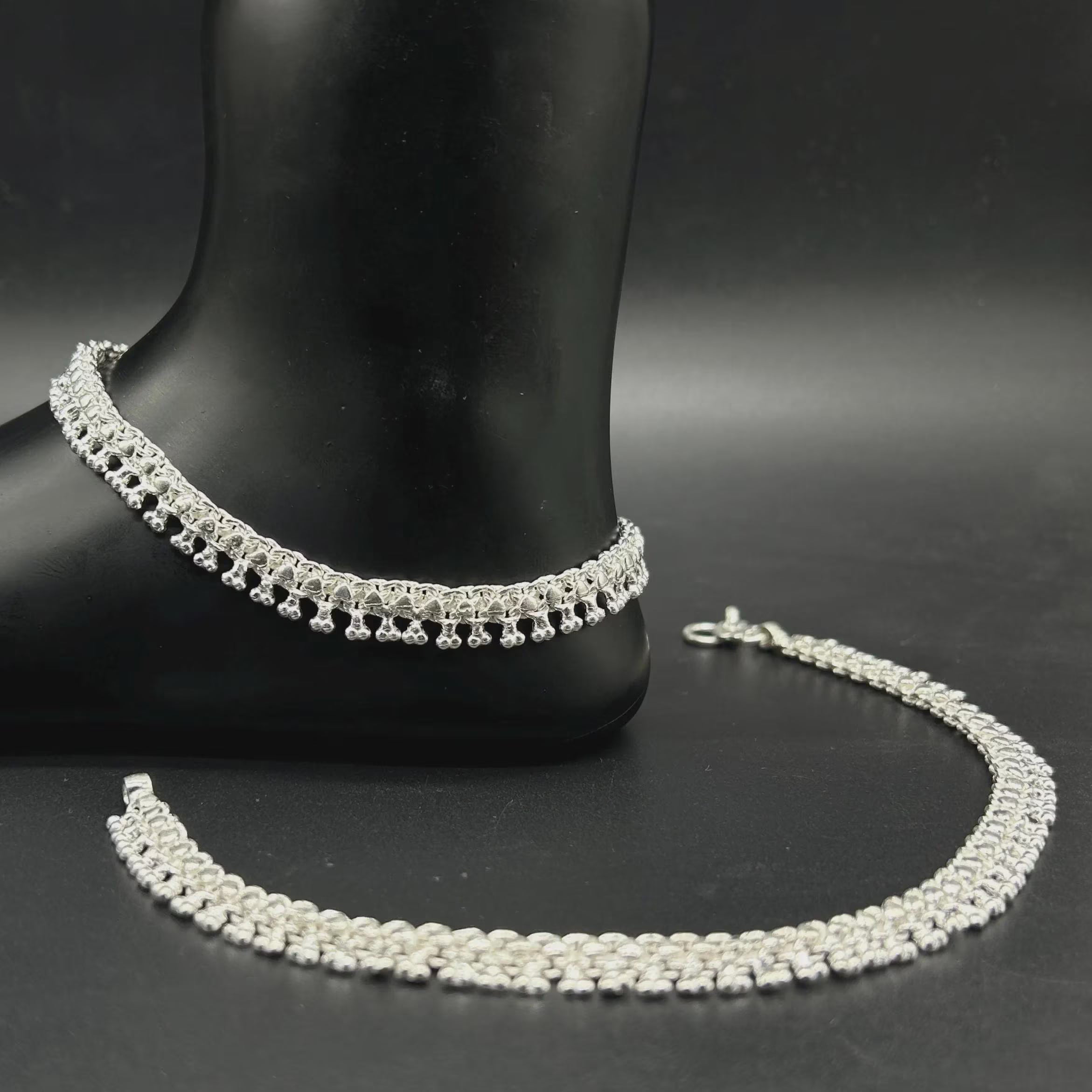 925 Sterling Silver Anklet / Silver Payal / Silver Anklet / Silver Bride Anklet / Silver Payal / Silver Designer Payal