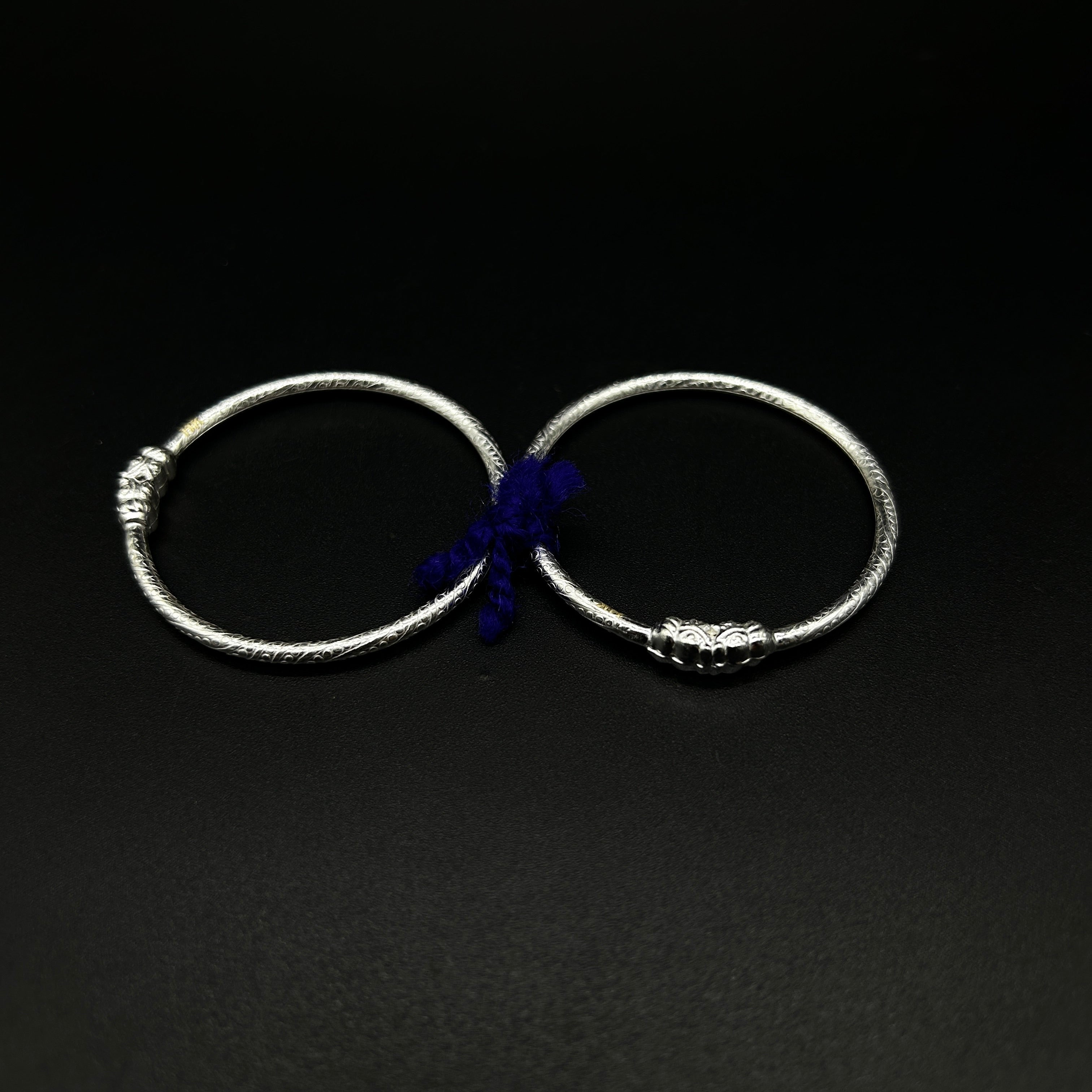 Pure Silver Baby Nazariya Kada Bangle for Baby Boy and Baby