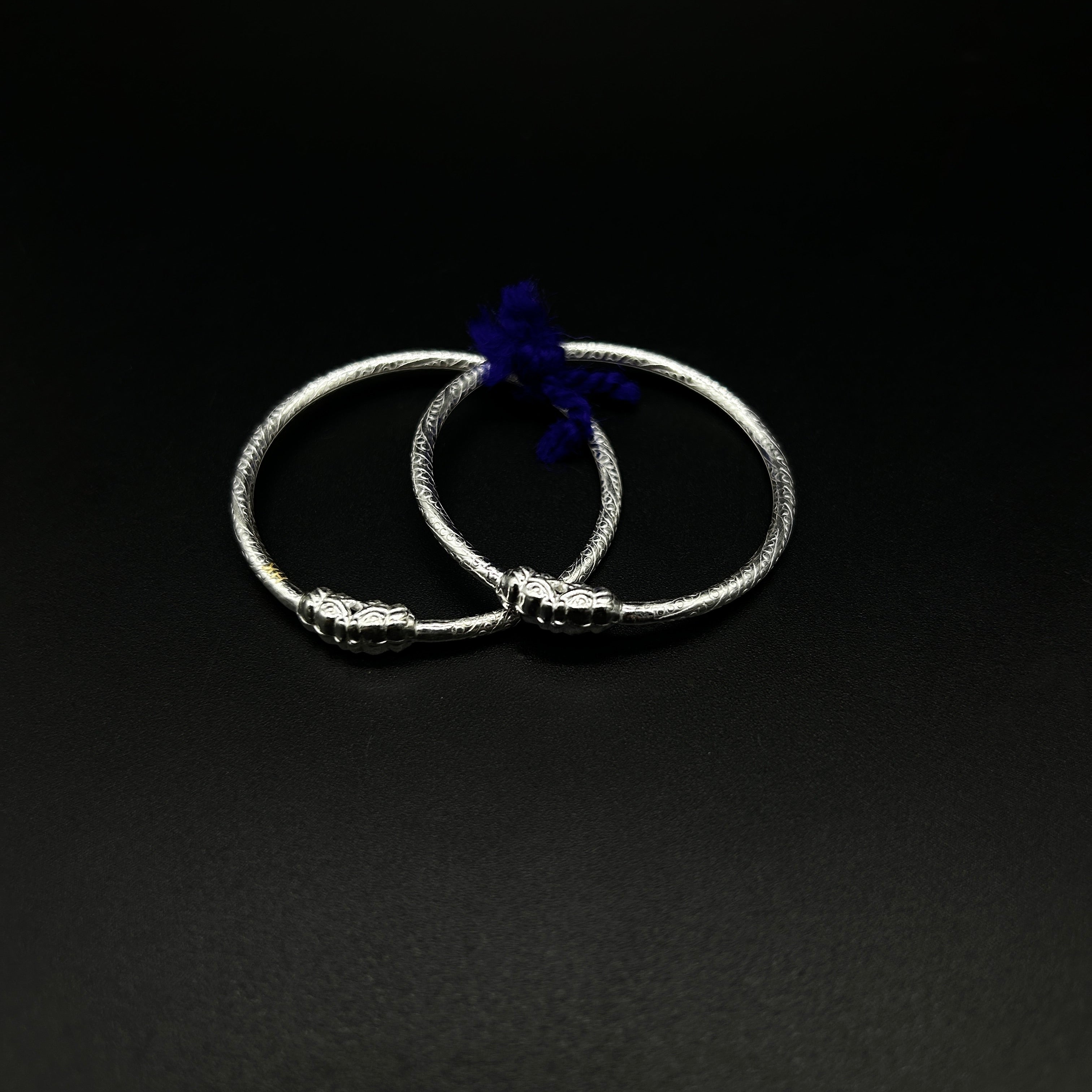 Pure Silver Baby Nazariya Kada Bangle for Baby Boy and Baby
