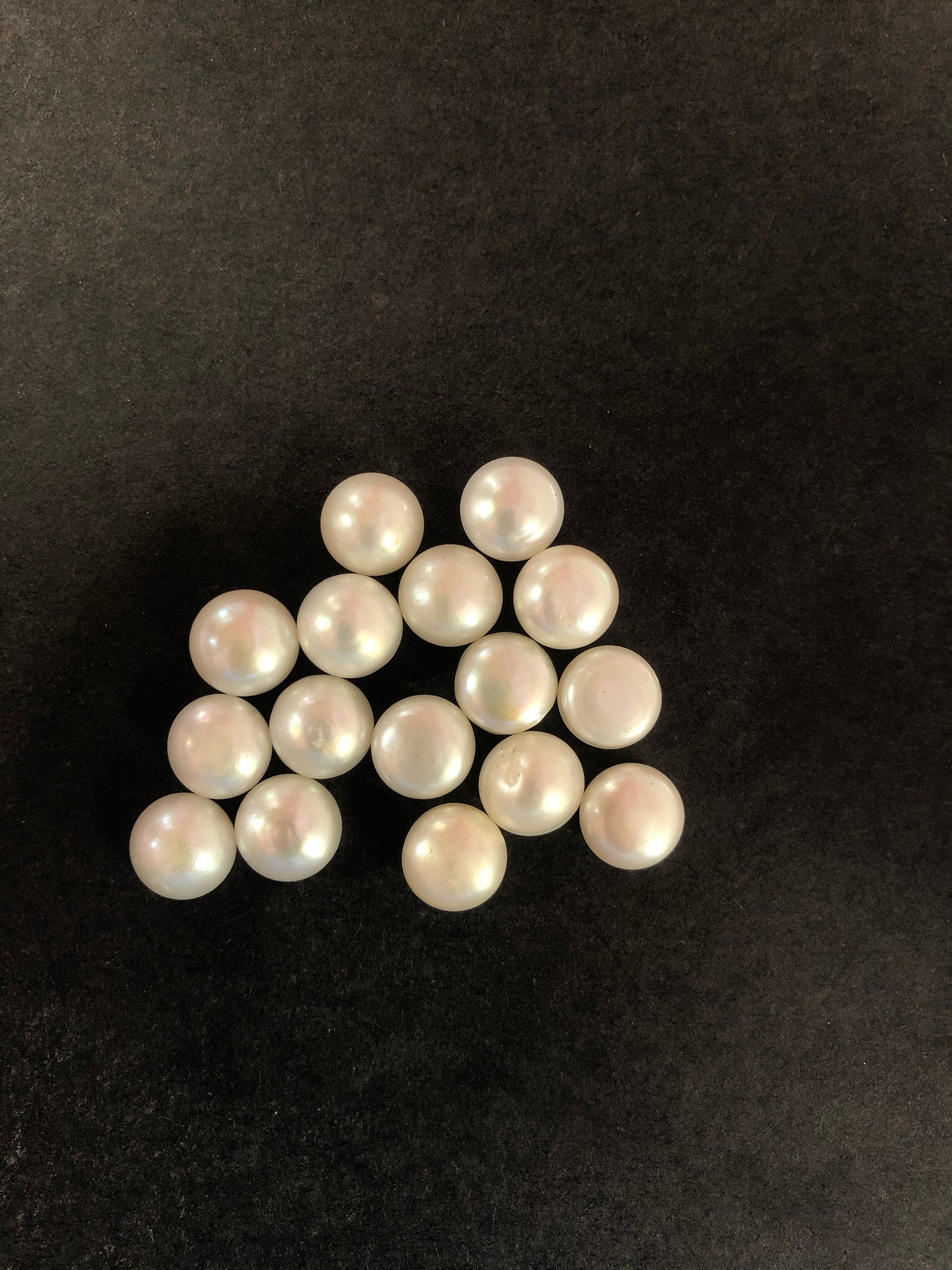 AA+ 5-6 mm button pearls, good quality, white freshwater pearl.