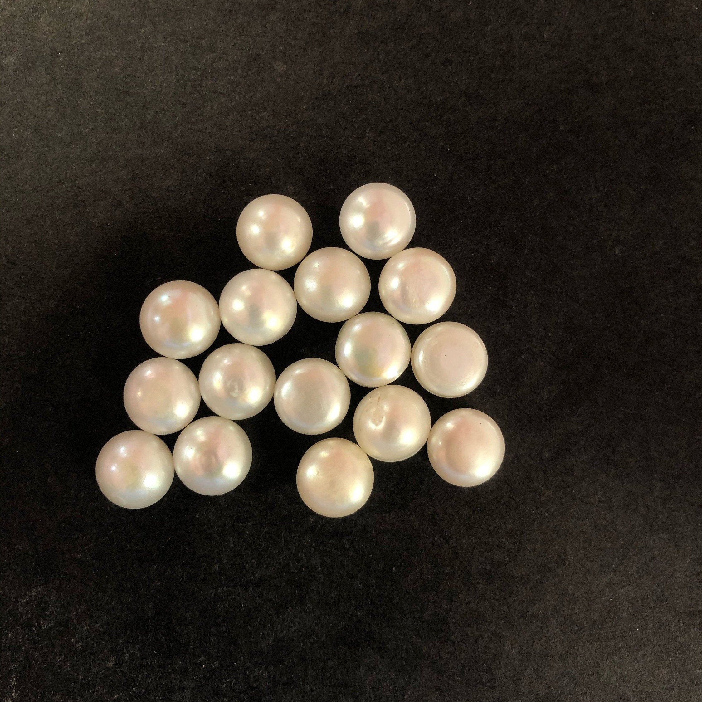 AA+ 6-7 mm button pearls, good quality, white freshwater pearl