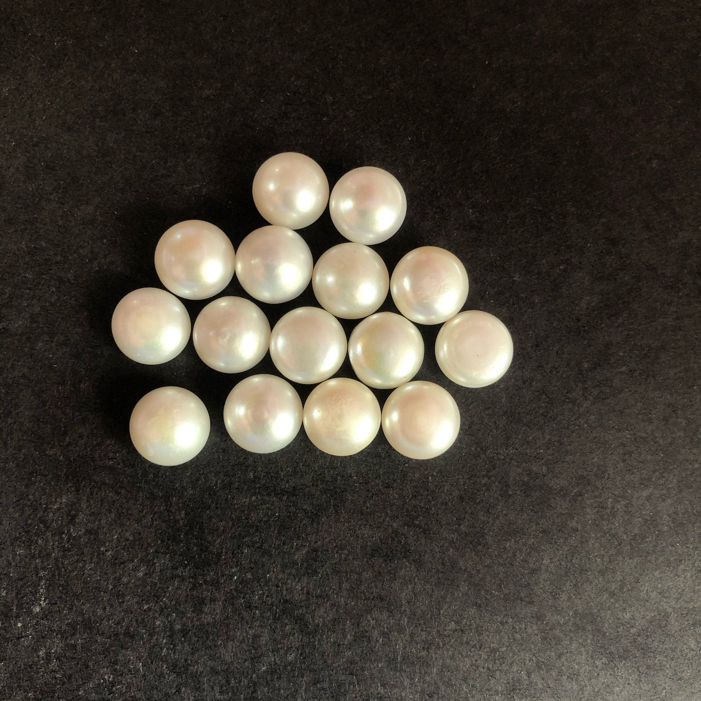 AA+ 6-7 mm button pearls, good quality, white freshwater pearl