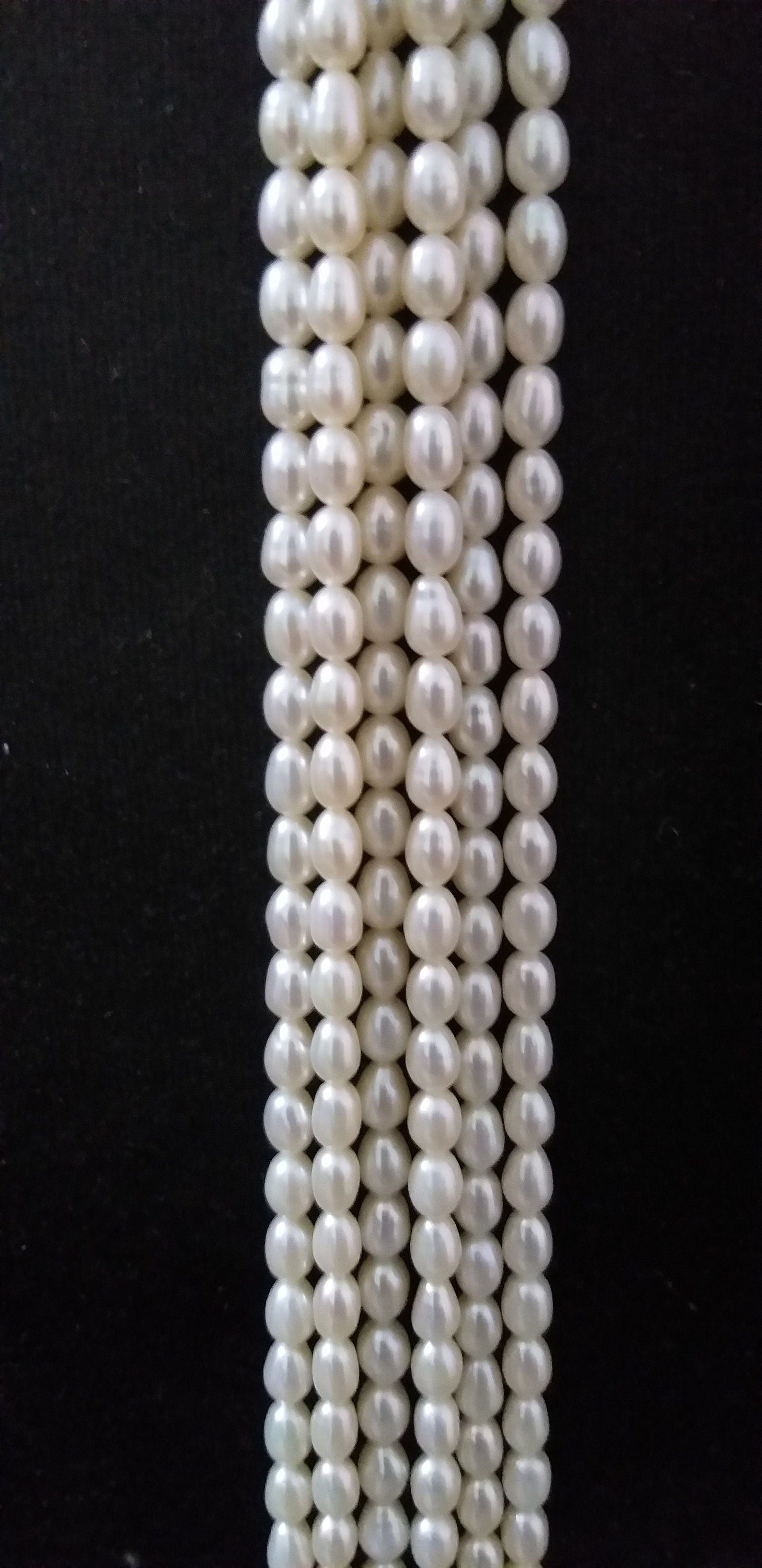 19" White Freshwater Pearl Beads Natural Gemstone Beads, Nugget Beads