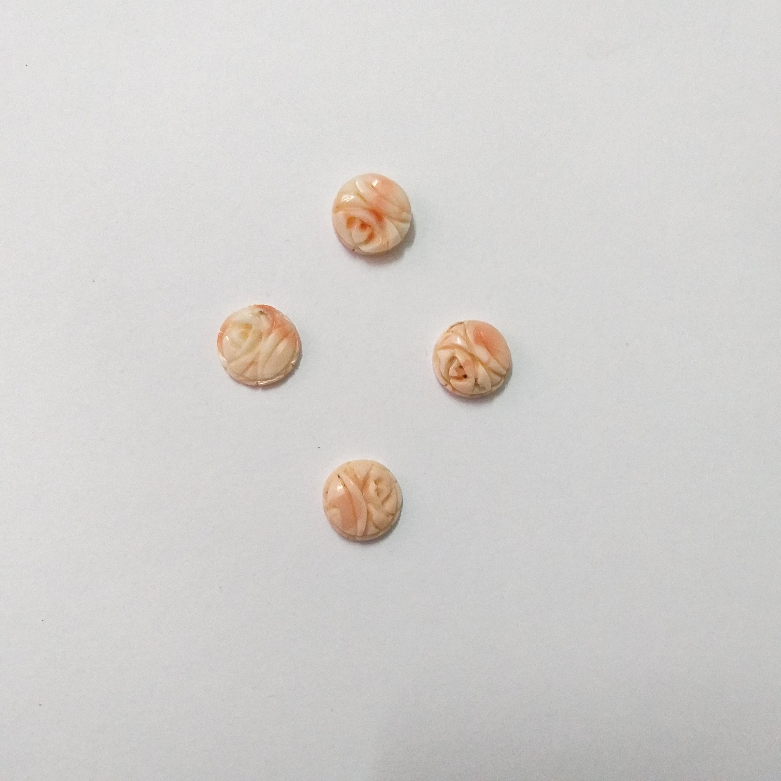 11mm-15mm Coral Carving/ Beautiful Coral / Natural Coral Carving/ Natural Coral / Round Coral / Carving Loose Gemstone