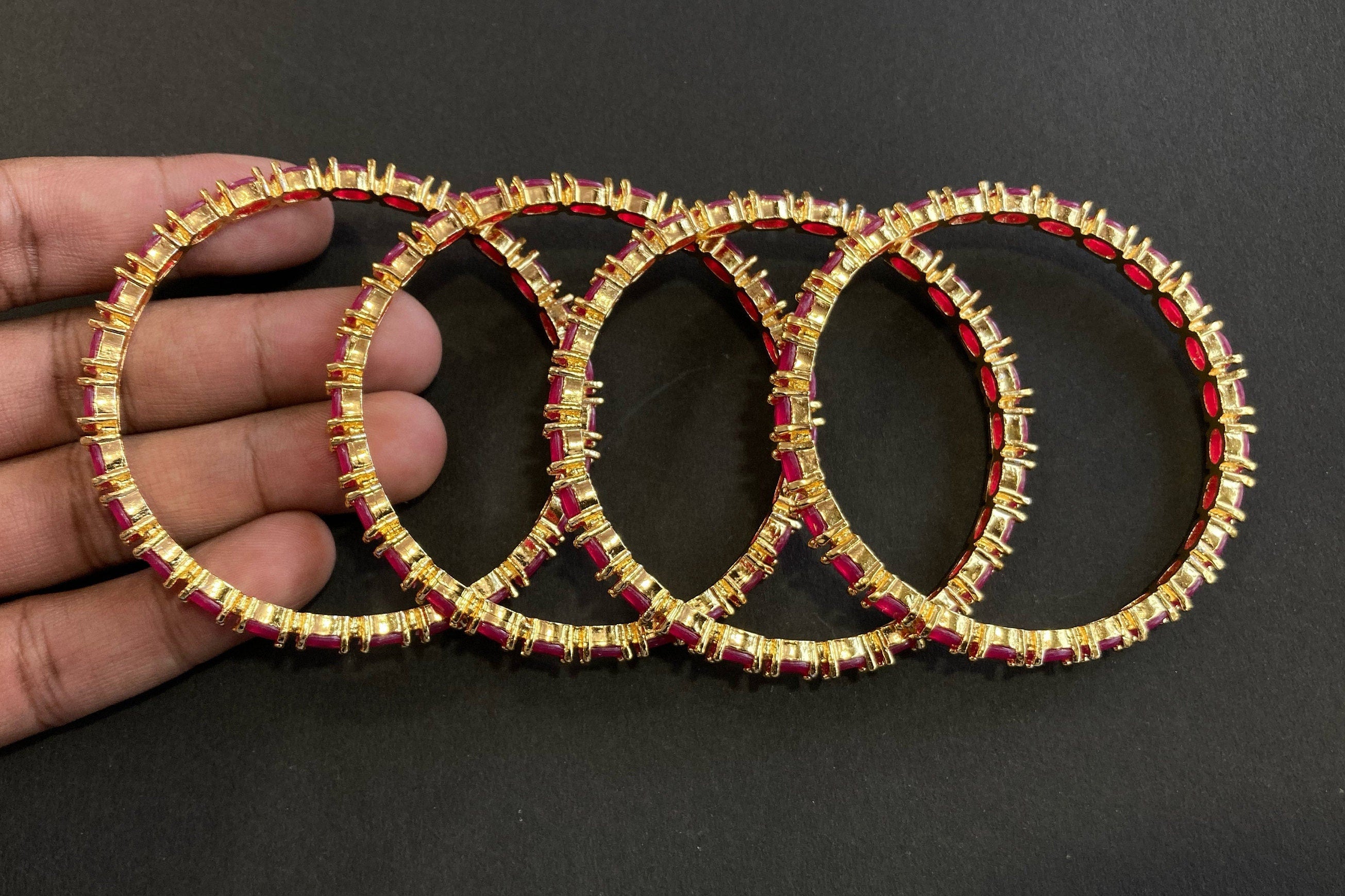 CZ Bangles/Indian Bangles /Delicate Bangles/Diamond Bangles/Cubic Zirconia Bracelets/Indian wedding jewelry