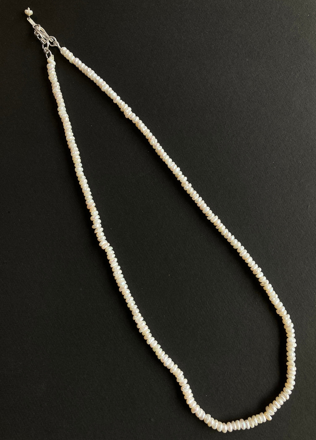 Sterling Silver Pearl Necklace / Pearl Necklace / Beads Necklace / Adjustable Pearl Necklace / Necklace