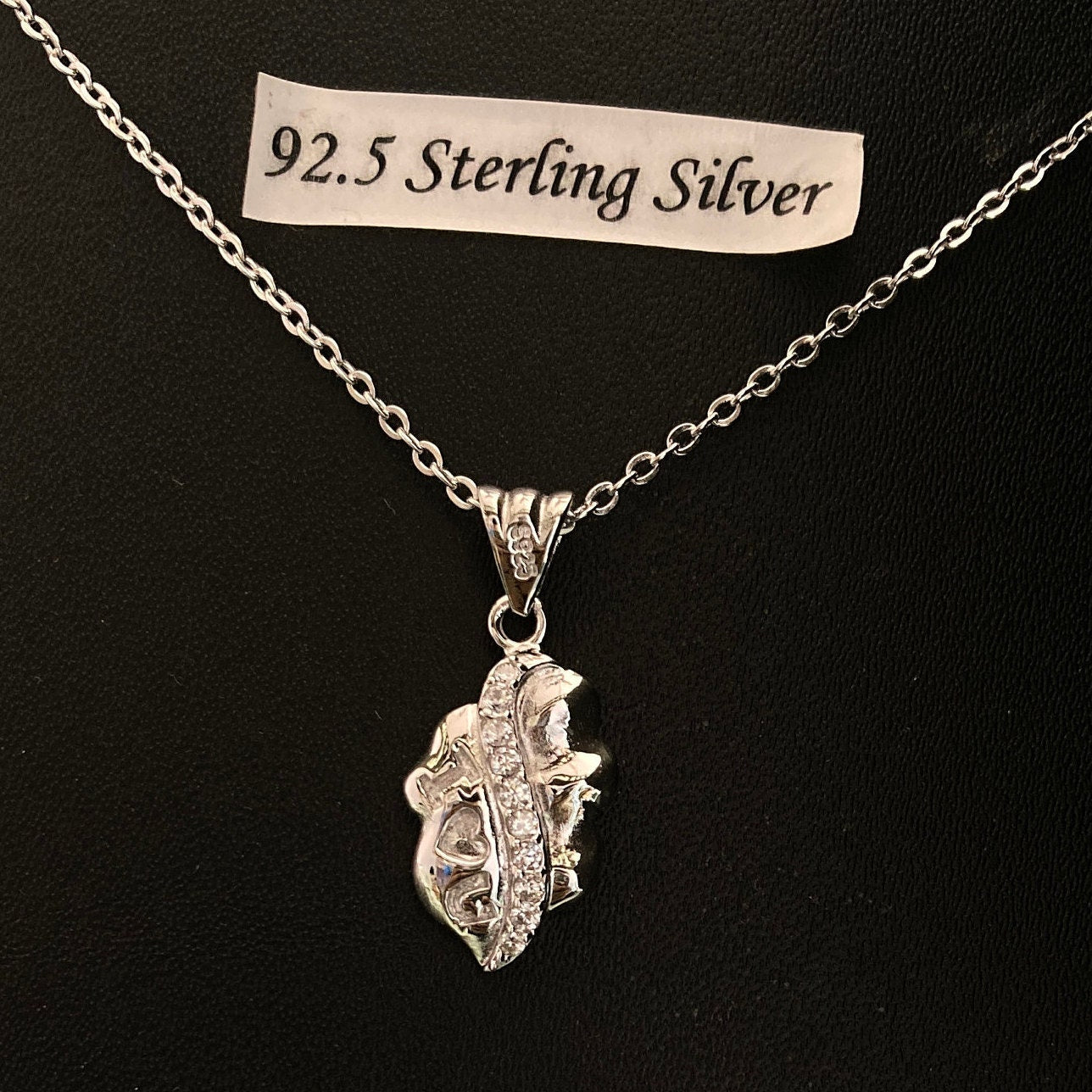 Sterling Silver Necklace, I Love You Pendant, Silver Chain , Gift for Her