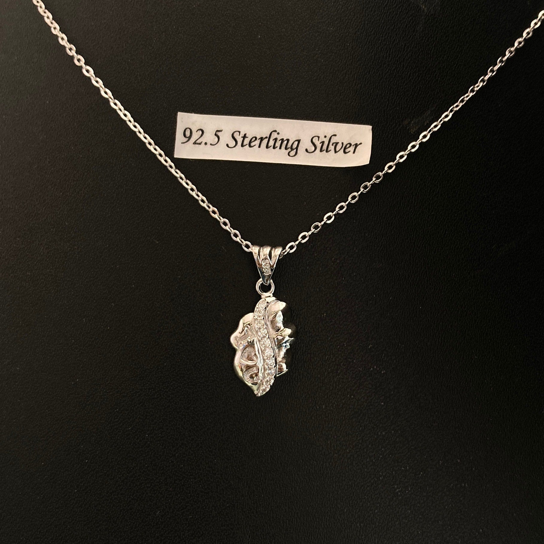 Sterling Silver Necklace, I Love You Pendant, Silver Chain , Gift for Her