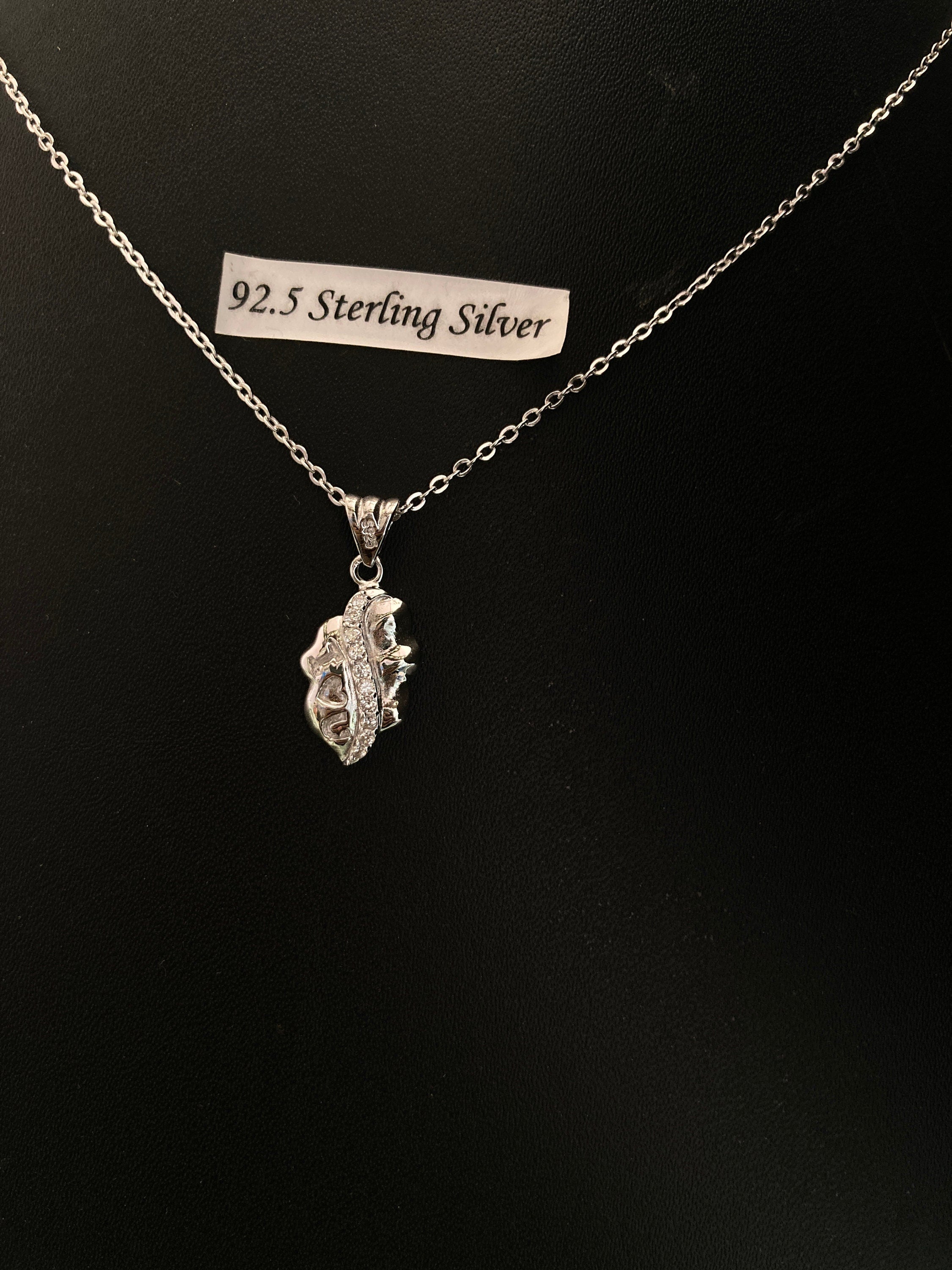 Sterling Silver Necklace, I Love You Pendant, Silver Chain , Gift for Her