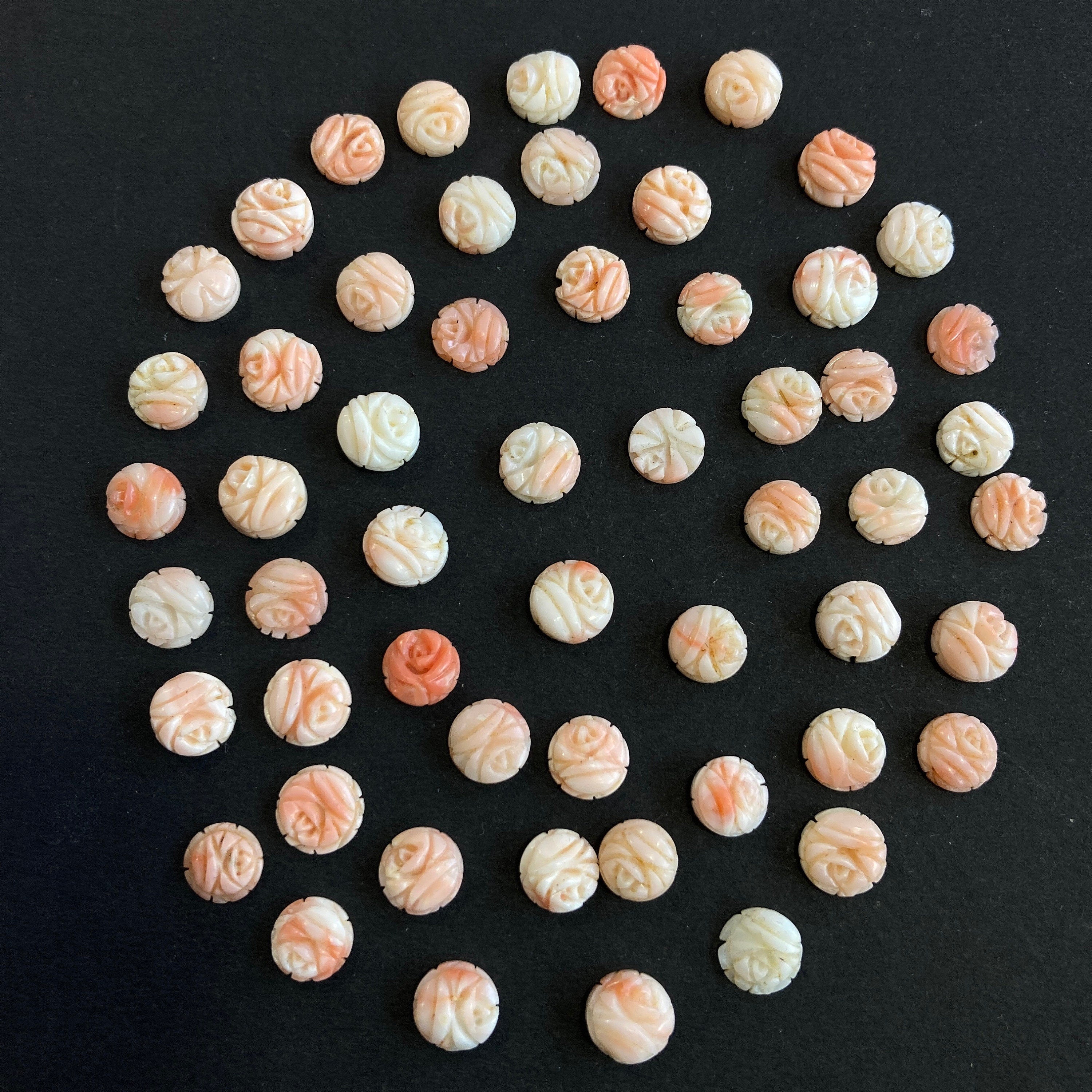 8mm-9mm Coral Carving/ Beautiful Coral / Natural Coral Carving/ Natural Coral / Round Coral / Carving Loose Gemstone