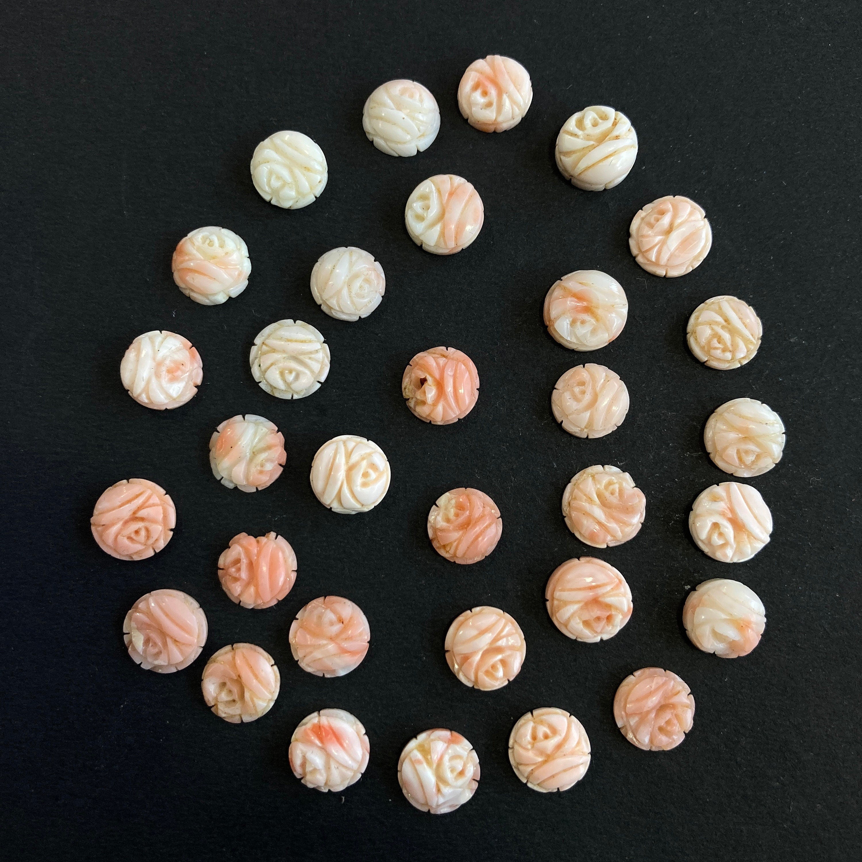 9mm-10mm Coral Carving/ Beautiful Coral / Natural Coral Carving/ Natural Coral / Round Coral / Carving Loose Gemstone