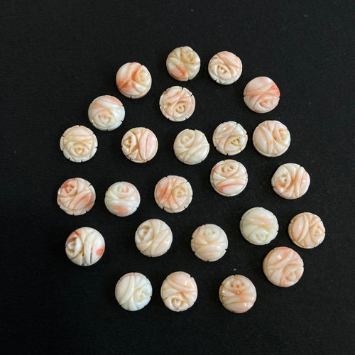 10mm-11mm Coral Carving/ Beautiful Coral / Natural Coral Carving/ Natural Coral / Round Coral / Carving Loose Gemstone