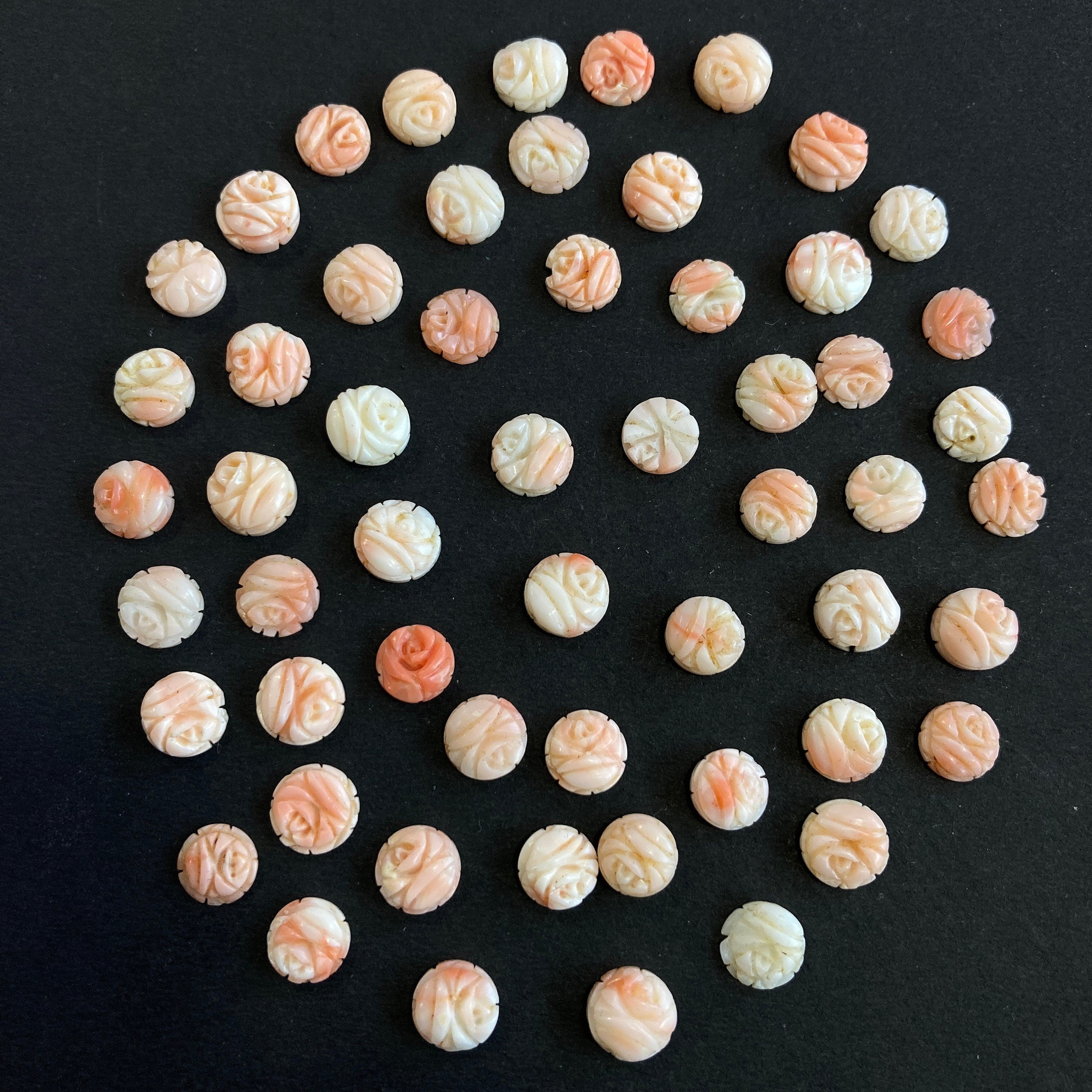 8mm-9mm Coral Carving/ Beautiful Coral / Natural Coral Carving/ Natural Coral / Round Coral / Carving Loose Gemstone