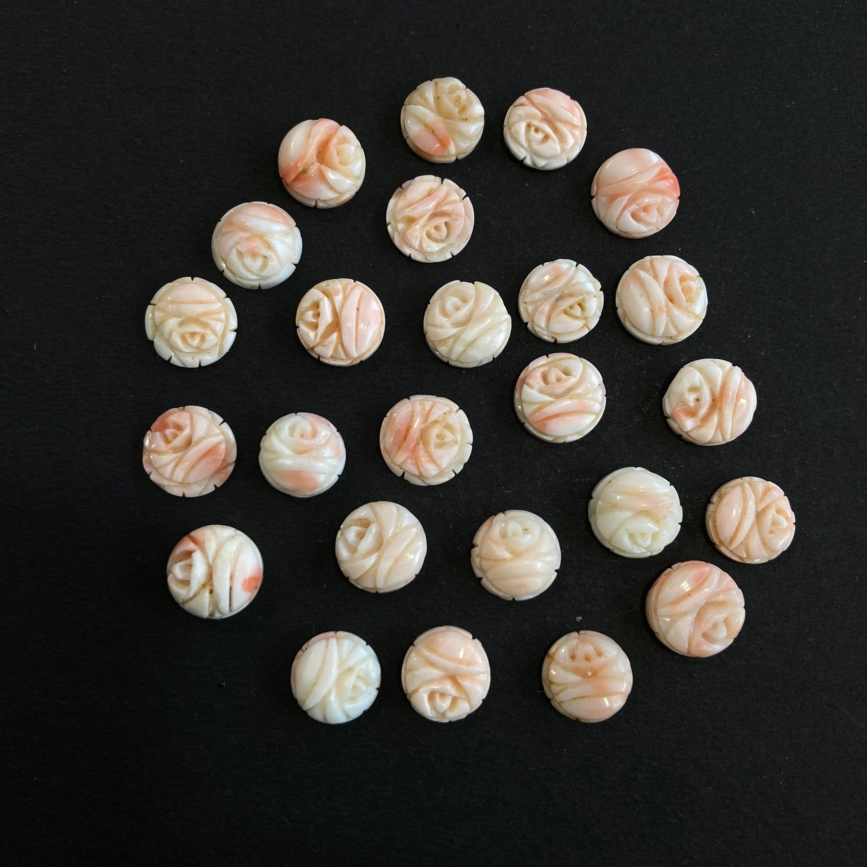 10mm-11mm Coral Carving/ Beautiful Coral / Natural Coral Carving/ Natural Coral / Round Coral / Carving Loose Gemstone