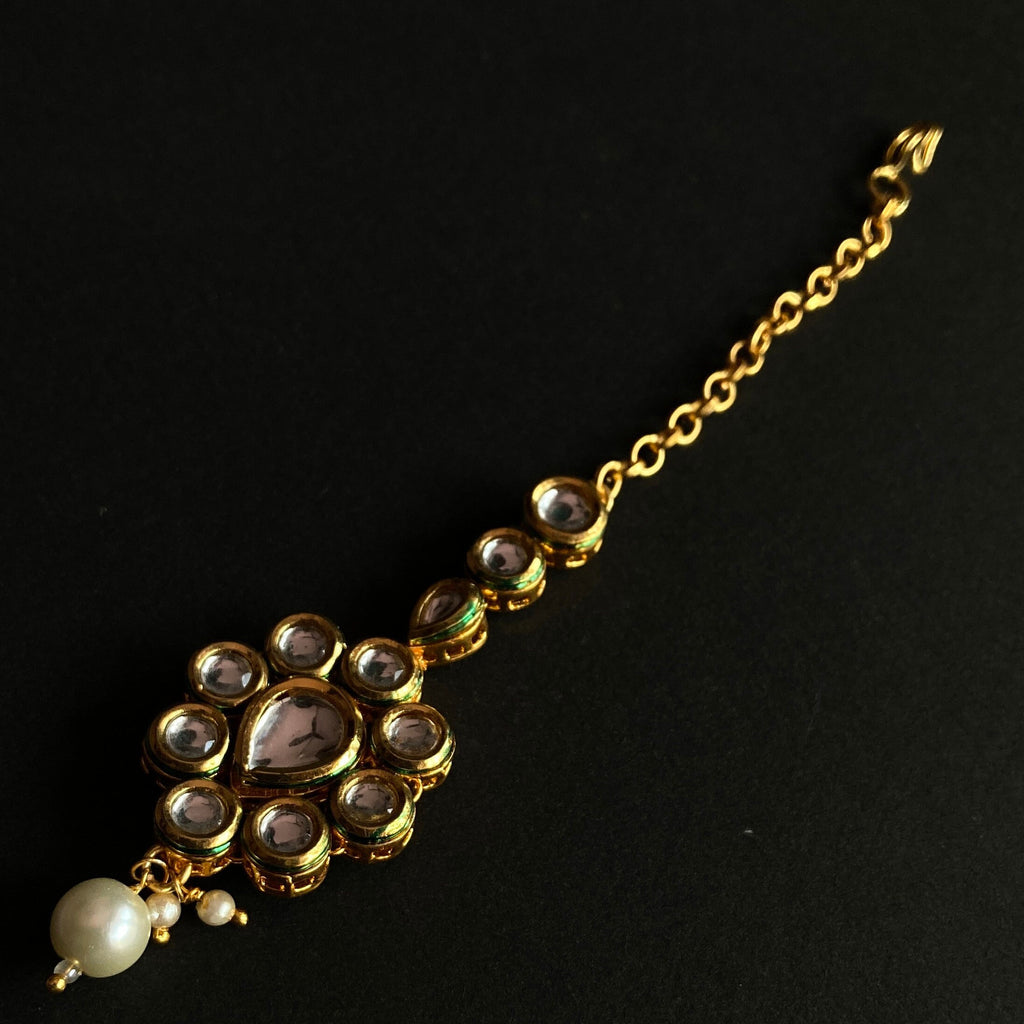 Kundan Mang Tikka /Classic Design Mang Tikka /Indian Traditional Rajasthani Tikka / Rajasthani Tikka/ Kudan Mena Mang Tikka /Indian jewelry