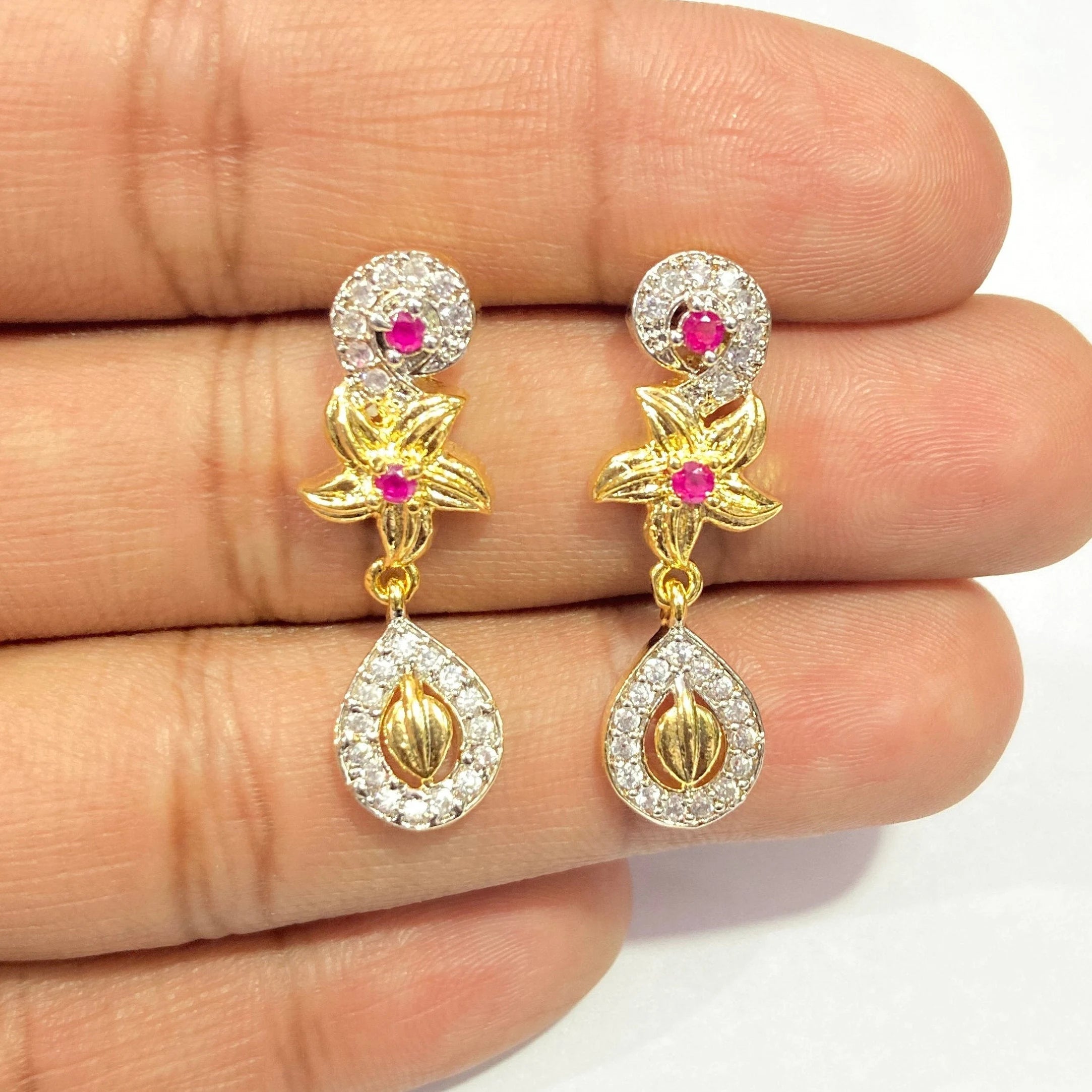 CZ Mangalsutra, Gold plated zircon delicate Mangalsutra, Indian Jewelry ,Bridal jewelry, wedding jewelry, Mangalsutra