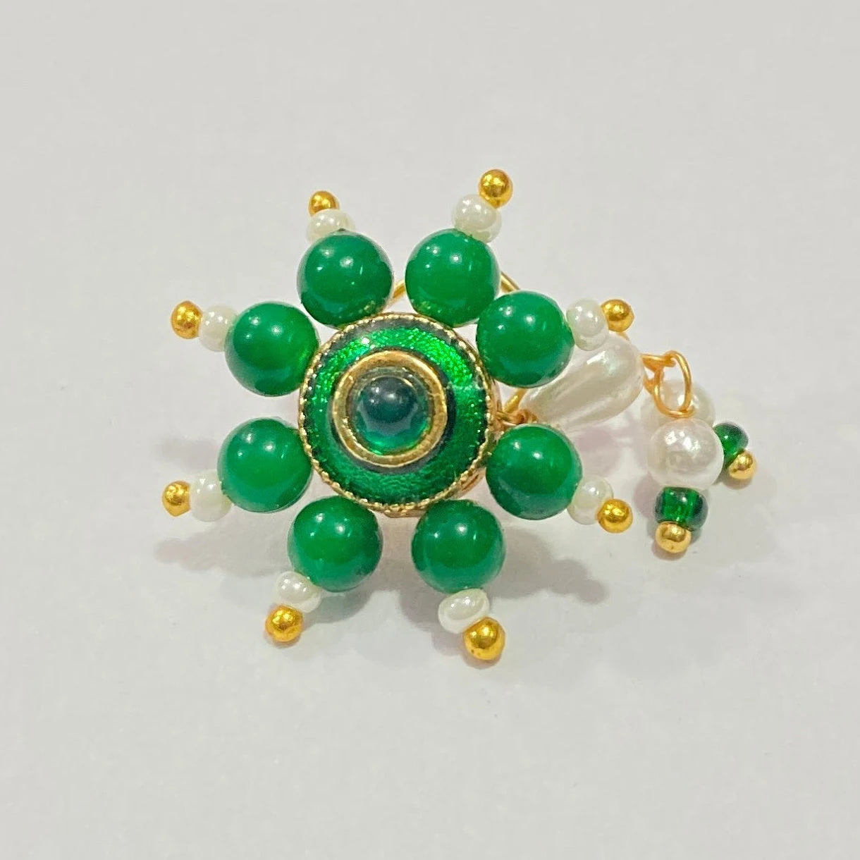 Nose Ring / marathi nose ring / clip on Indian Nose Ring/ Indian Bridal Jewelry/ Nathini /bollywood nose ring/nosepin