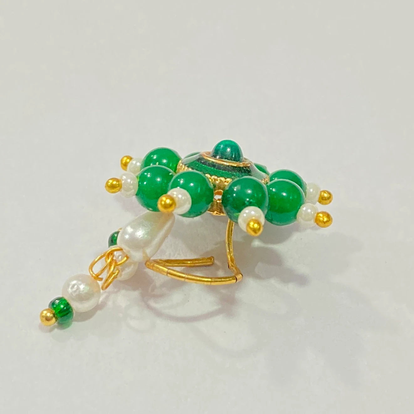 Nose Ring / marathi nose ring / clip on Indian Nose Ring/ Indian Bridal Jewelry/ Nathini /bollywood nose ring/nosepin
