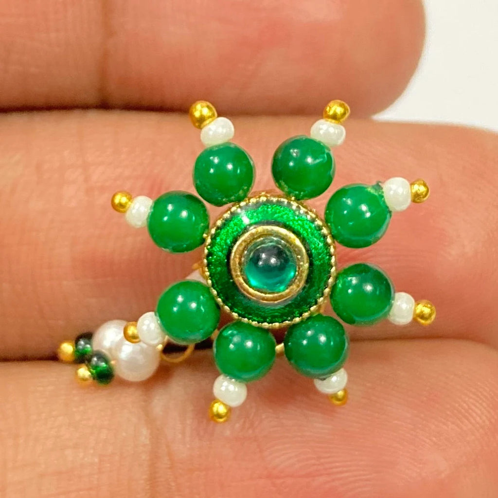 Nose Ring / marathi nose ring / clip on Indian Nose Ring/ Indian Bridal Jewelry/ Nathini /bollywood nose ring/nosepin