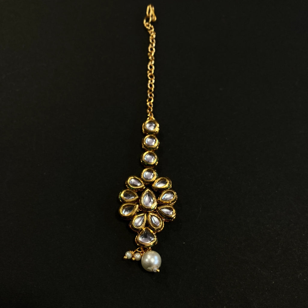 Kundan Mang Tikka /Classic Design Mang Tikka /Indian Traditional Rajasthani Tikka / Rajasthani Tikka/ Kudan Mena Mang Tikka /Indian jewelry