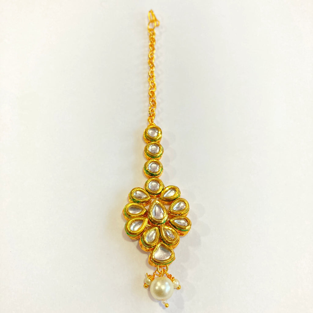 Kundan Mang Tikka /Classic Design Mang Tikka /Indian Traditional Rajasthani Tikka / Rajasthani Tikka/ Kudan Mena Mang Tikka /Indian jewelry