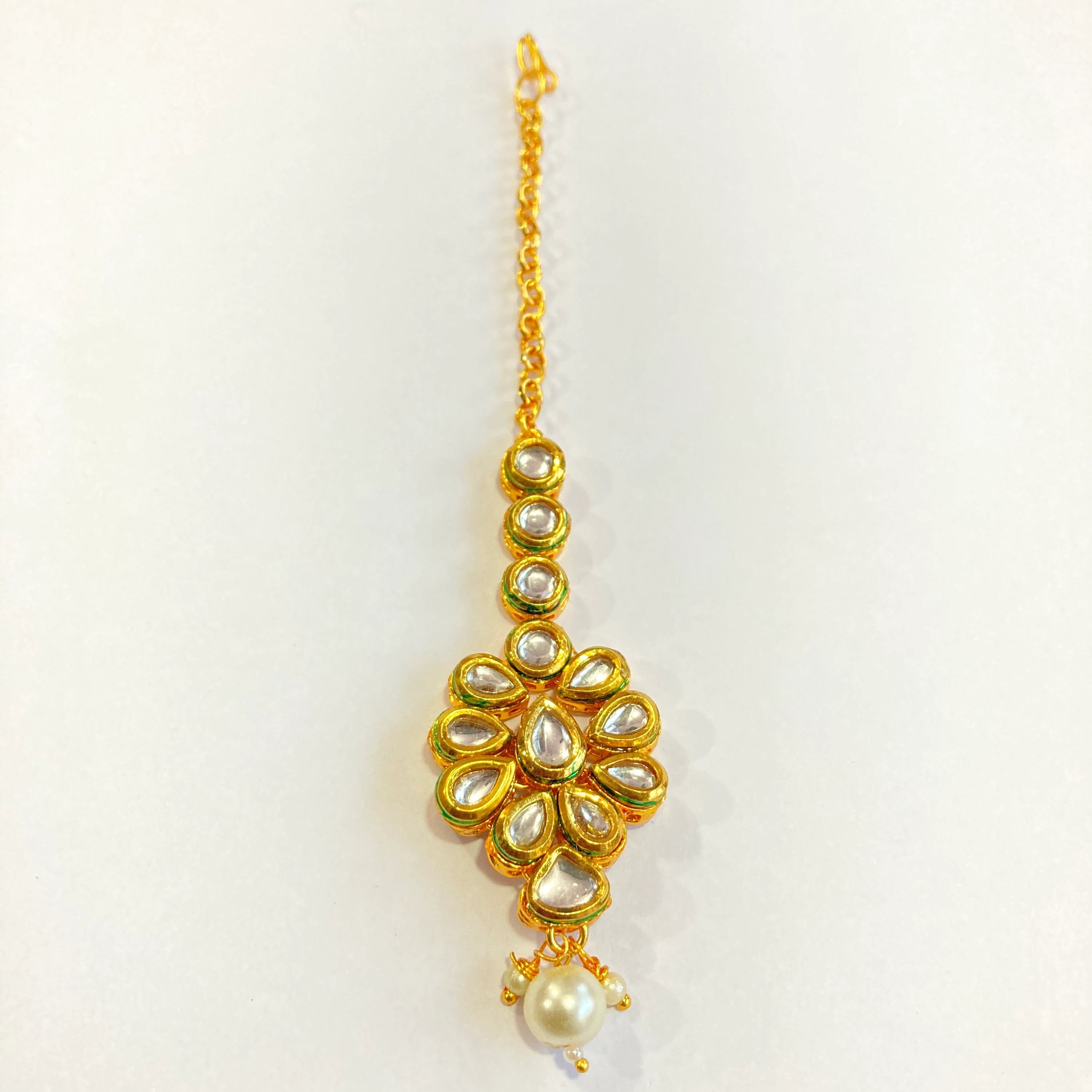 Kundan Mang Tikka /Classic Design Mang Tikka /Indian Traditional Rajasthani Tikka / Rajasthani Tikka/ Kudan Mena Mang Tikka /Indian jewelry