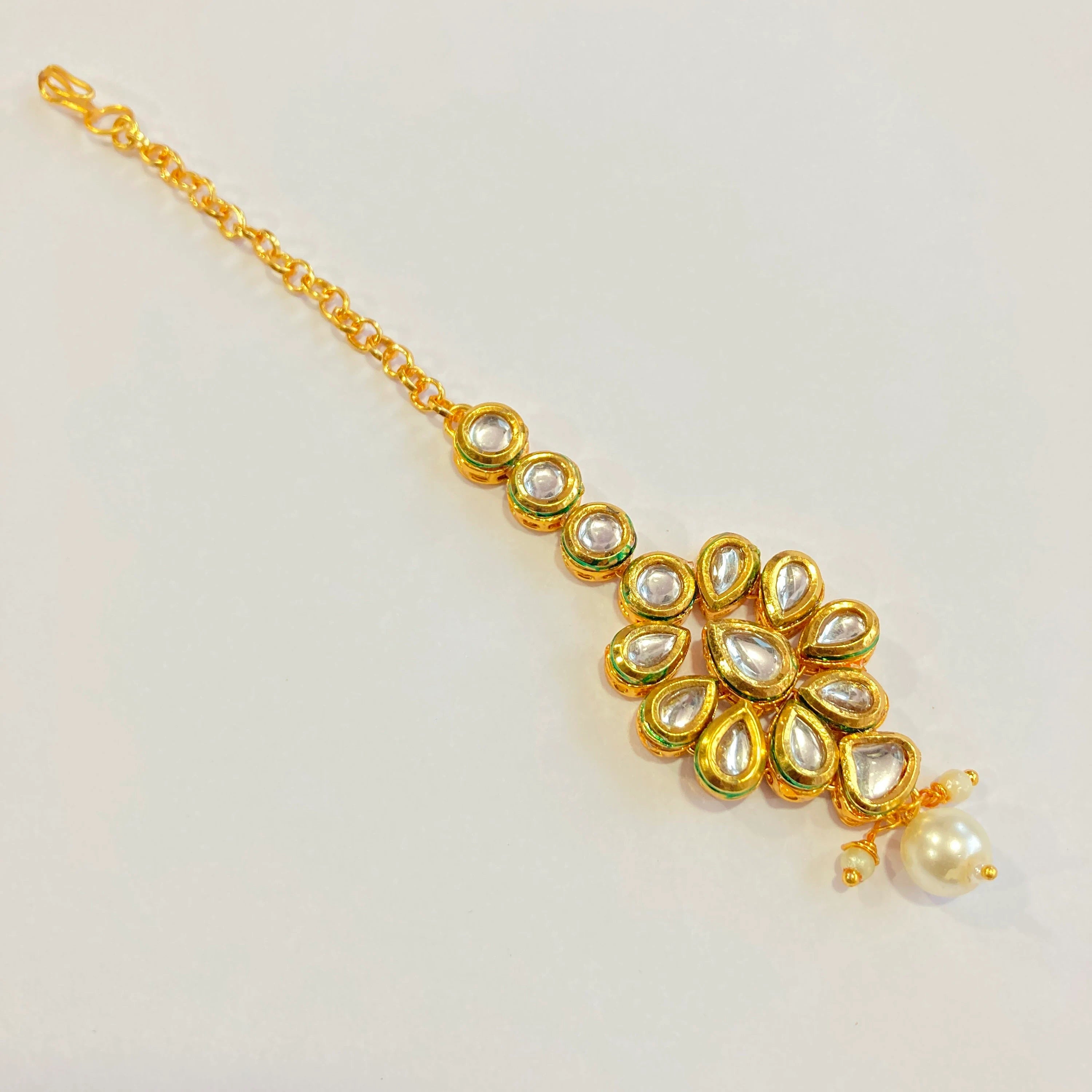 Kundan Mang Tikka /Classic Design Mang Tikka /Indian Traditional Rajasthani Tikka / Rajasthani Tikka/ Kudan Mena Mang Tikka /Indian jewelry