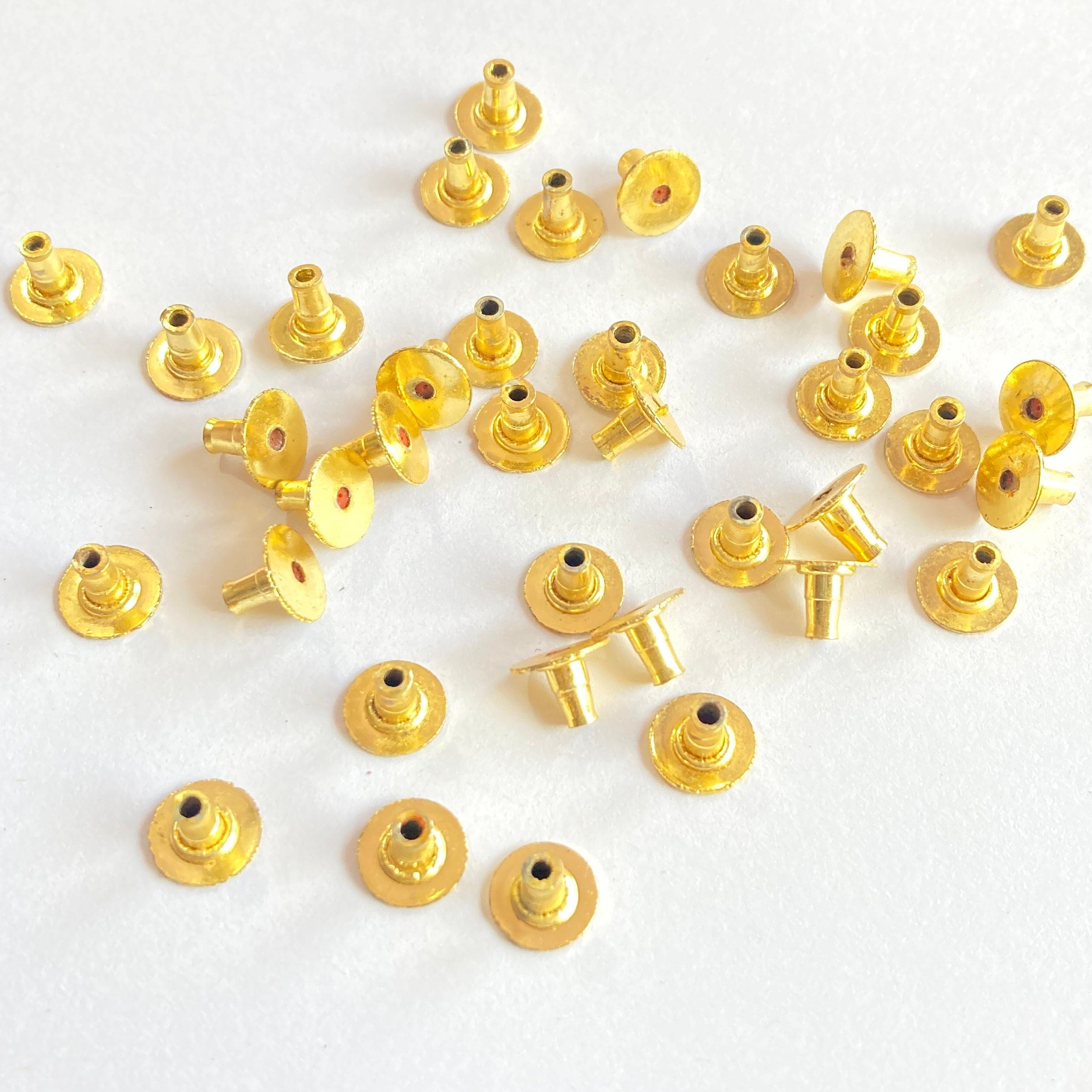 Gold Platted Earring Back, Earrings Basics, Earring Stopper, Stud Stoppers, Pushbacks, Pech