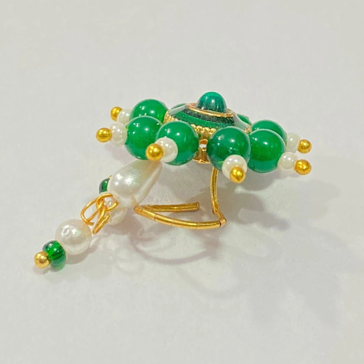 Nose Ring / marathi nose ring / clip on Indian Nose Ring/ Indian Bridal Jewelry/ Nathini /bollywood nose ring/nosepin