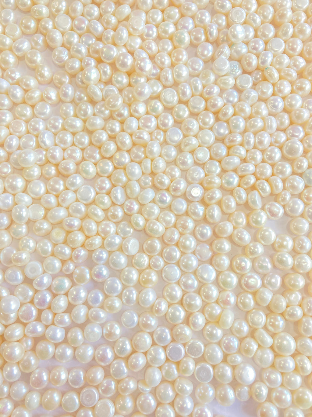 AA+ 7-8 mm Button Pearls, Good Quality, White Freshwater Pearl