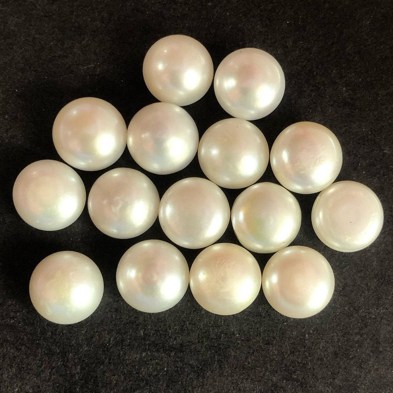 AA+ 9-10 mm Button Pearls, Good Quality, White Freshwater Pearl
