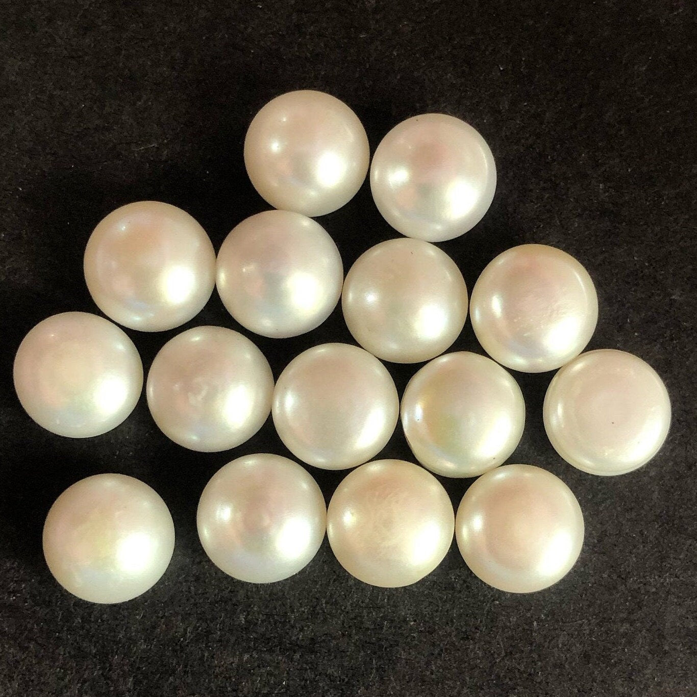 AA+ 10-11 mm Button Pearls, Good Quality, White Freshwater Pearl