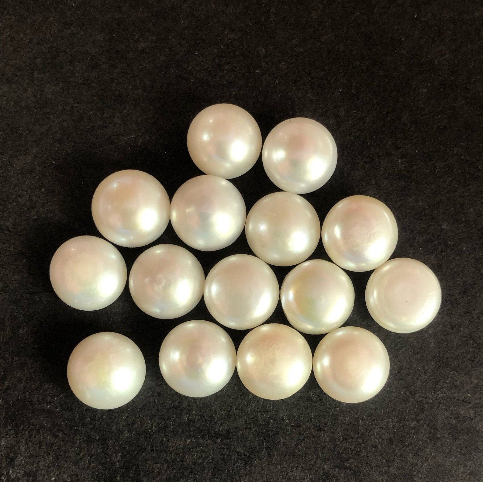 AA+ 10-11 mm button pearls, good quality, white freshwater pearl, natural loose pearl, half drilled pearl wholesale