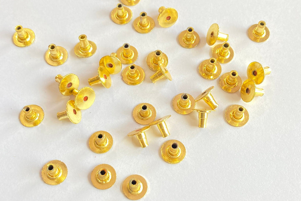 Gold Platted Earring Back, Earrings Basics, Earring Stopper, Stud Stoppers, Pushbacks, Pech