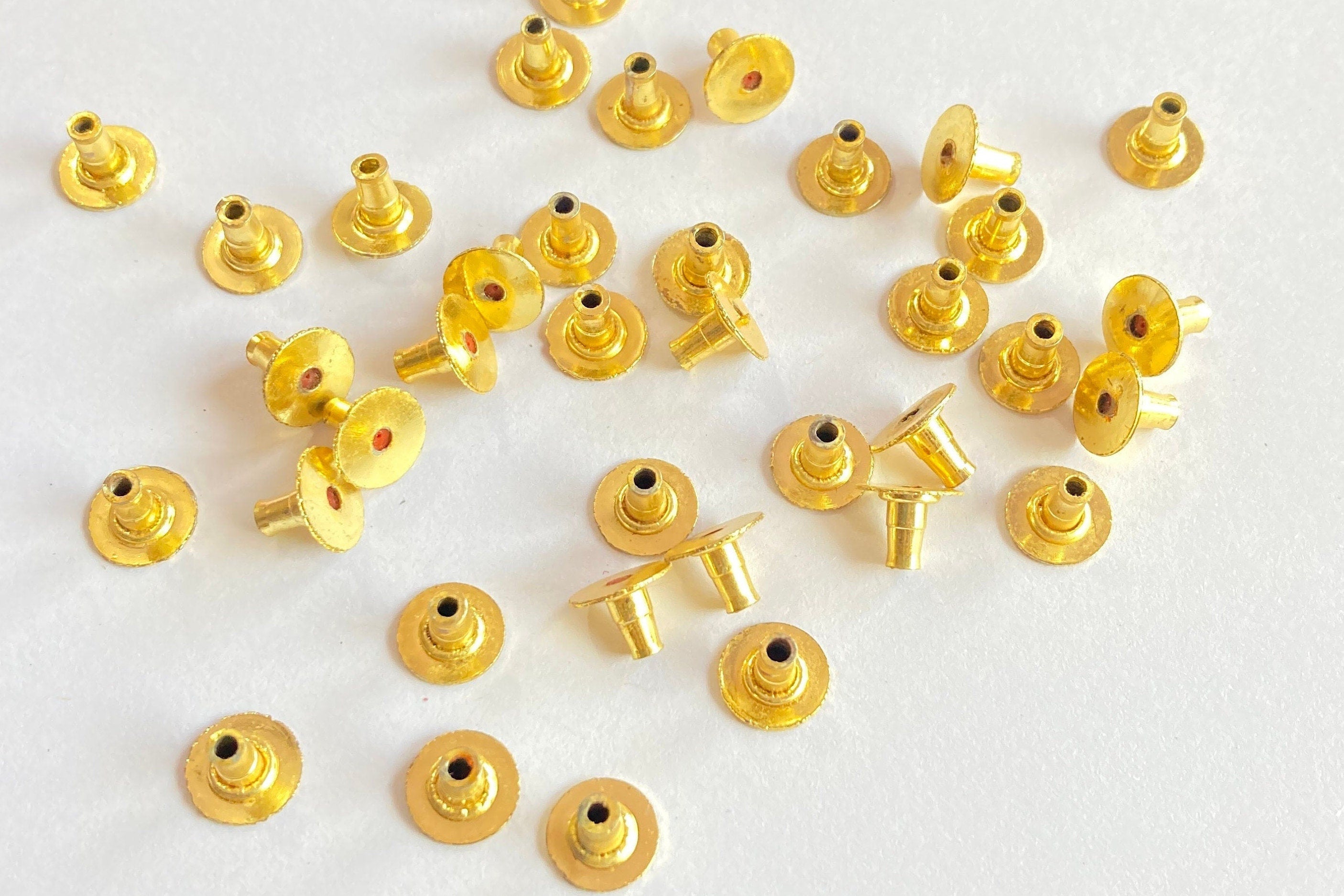 Gold Platted Earring Back, Earrings Basics, Earring Stopper, Stud Stoppers, Pushbacks, Pech