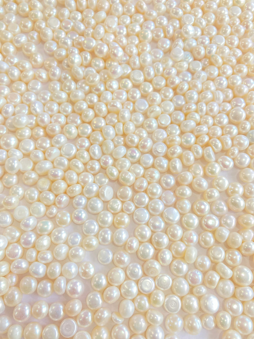 AA+ 7-8 mm Button Pearls, Good Quality, White Freshwater Pearl
