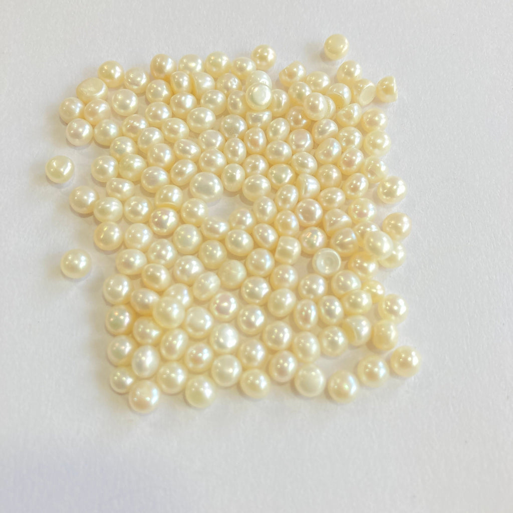 AA+ 4-4.5 mm Button Pearls, Good Quality, White Freshwater Pearl