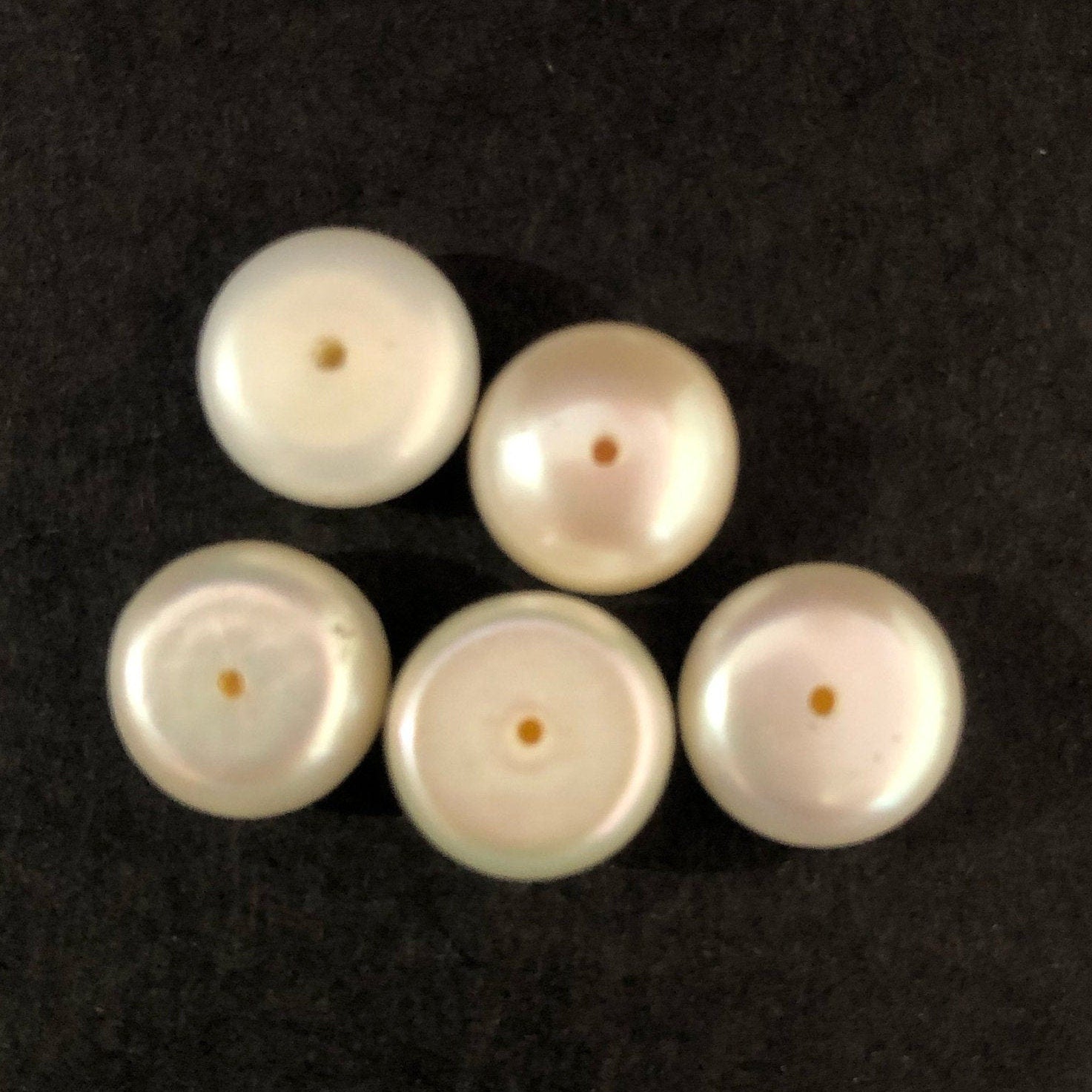 AA+ 10-11 mm button pearls, good quality, white freshwater pearl, natural loose pearl, half drilled pearl wholesale
