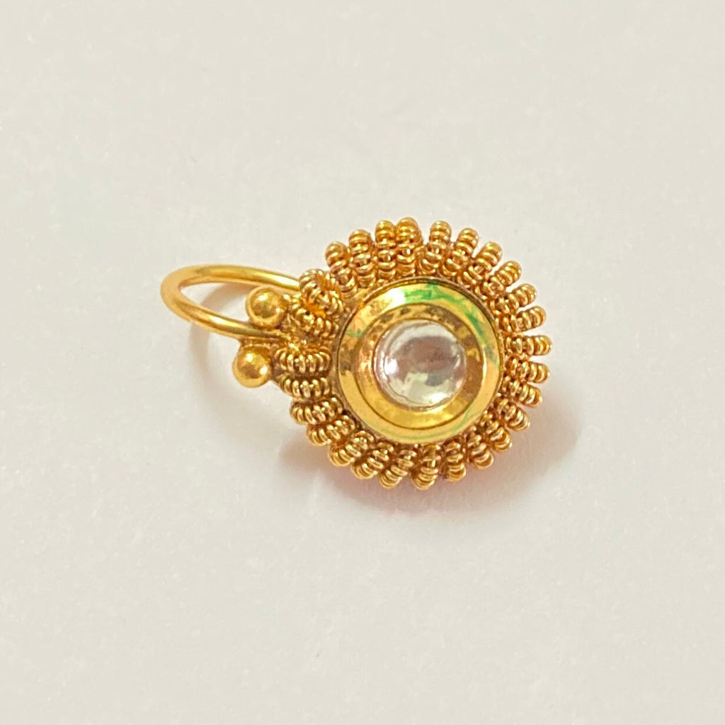 Nose Ring / marathi nose ring / clip on Indian Nose Ring/ Indian Bridal Jewelry/ Nathini /bollywood nose ring/nosepin