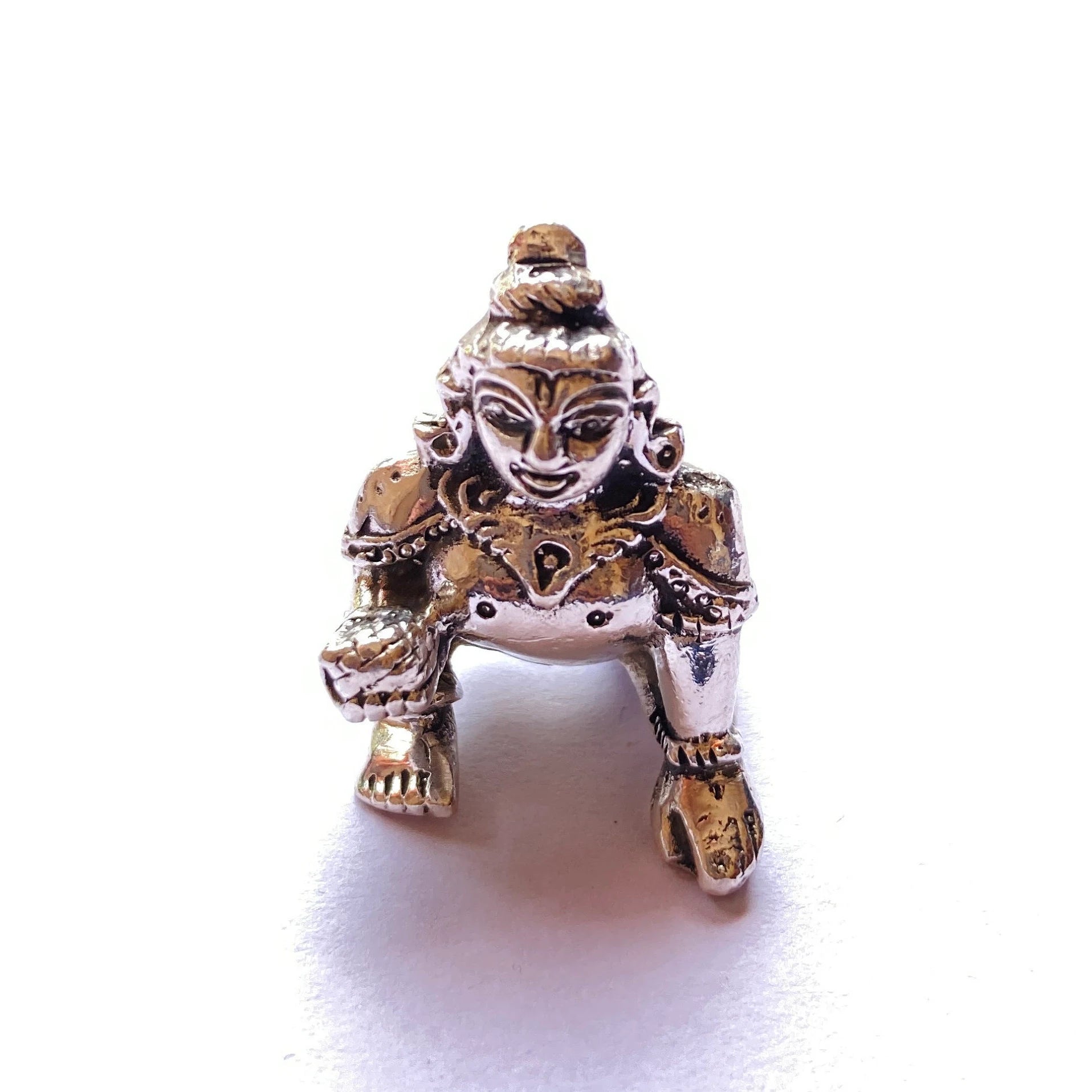 925 Sterling Silver Laddu Gopal Ji Statue / Silver Khana Ji Idol / Bal Gopal / Krishna ji Idol