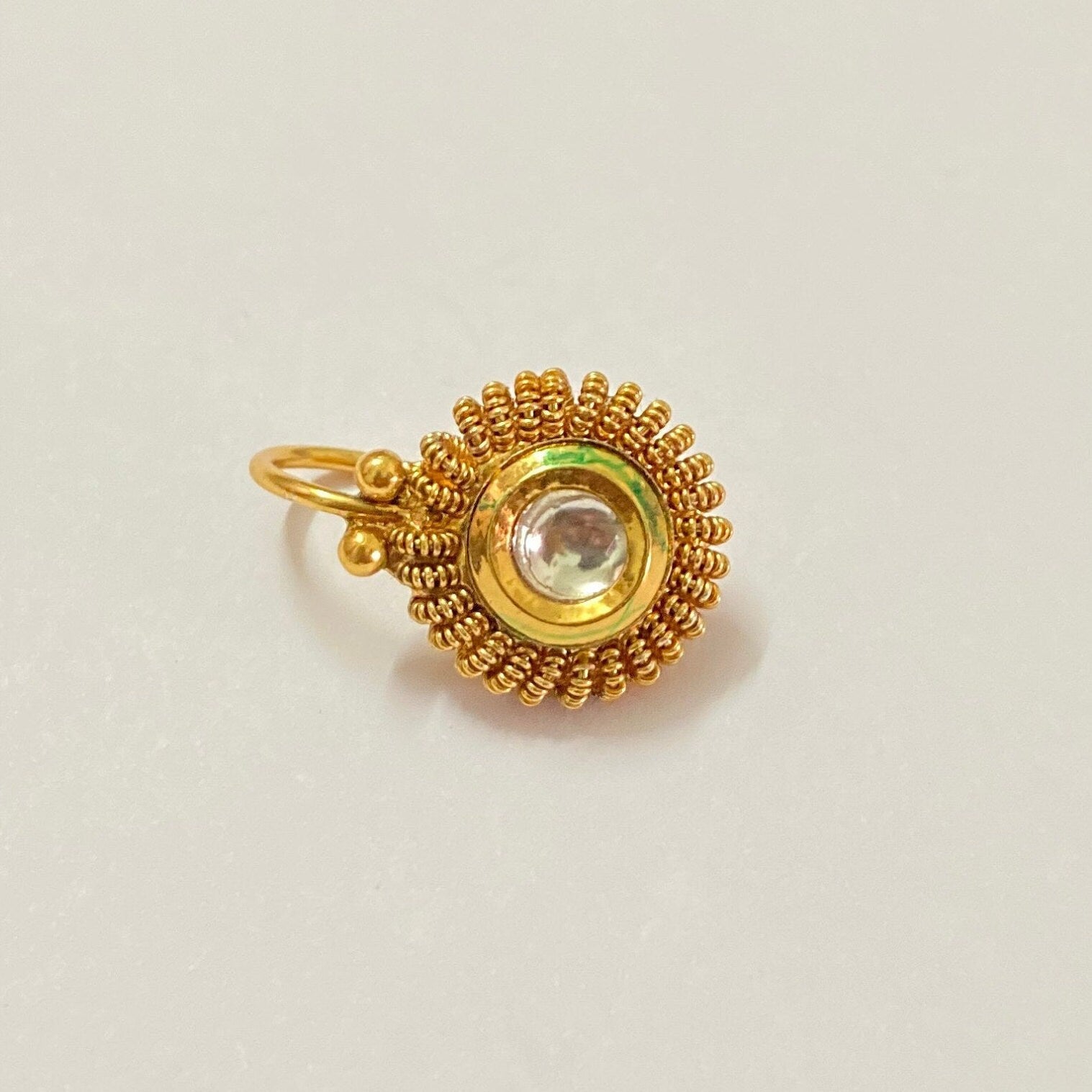 Nose Ring / marathi nose ring / clip on Indian Nose Ring/ Indian Bridal Jewelry/ Nathini /bollywood nose ring/nosepin
