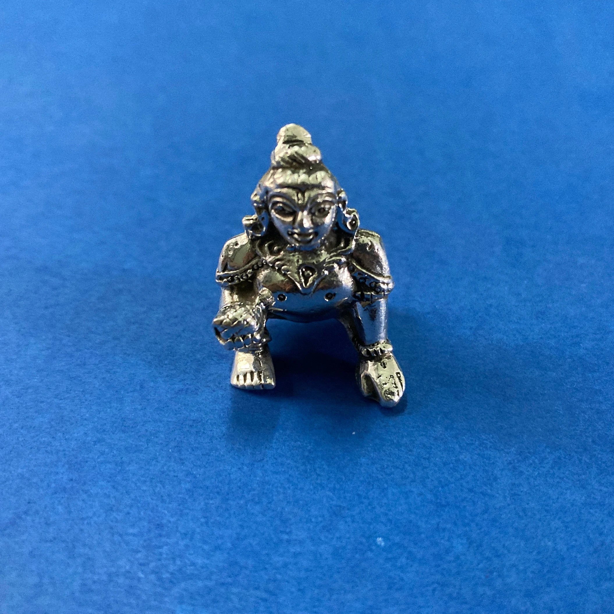 925 Sterling Silver Laddu Gopal Ji Statue / Silver Khana Ji Idol / Bal Gopal / Krishna ji Idol