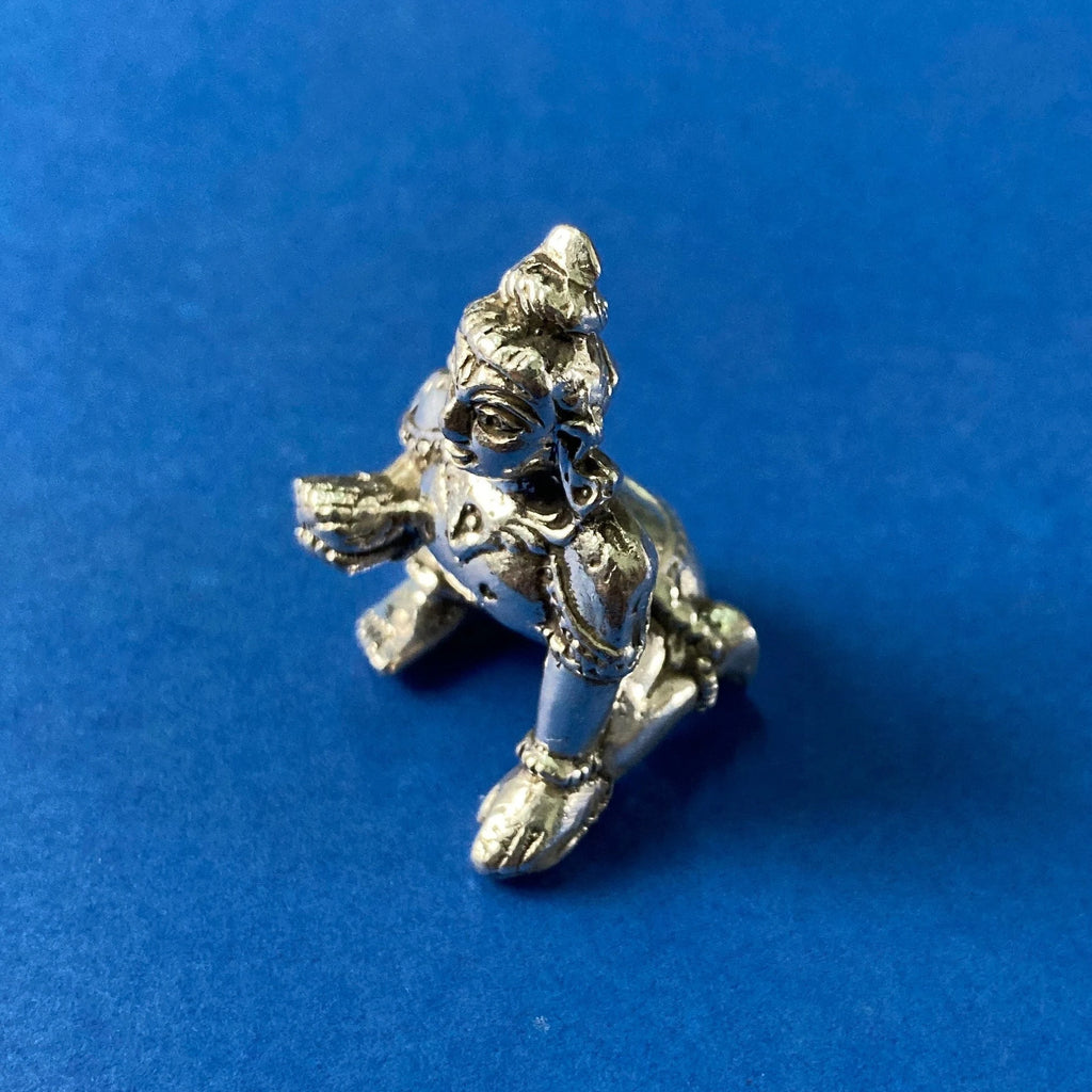 925 Sterling Silver Laddu Gopal Ji Statue / Silver Khana Ji Idol / Bal Gopal / Krishna ji Idol