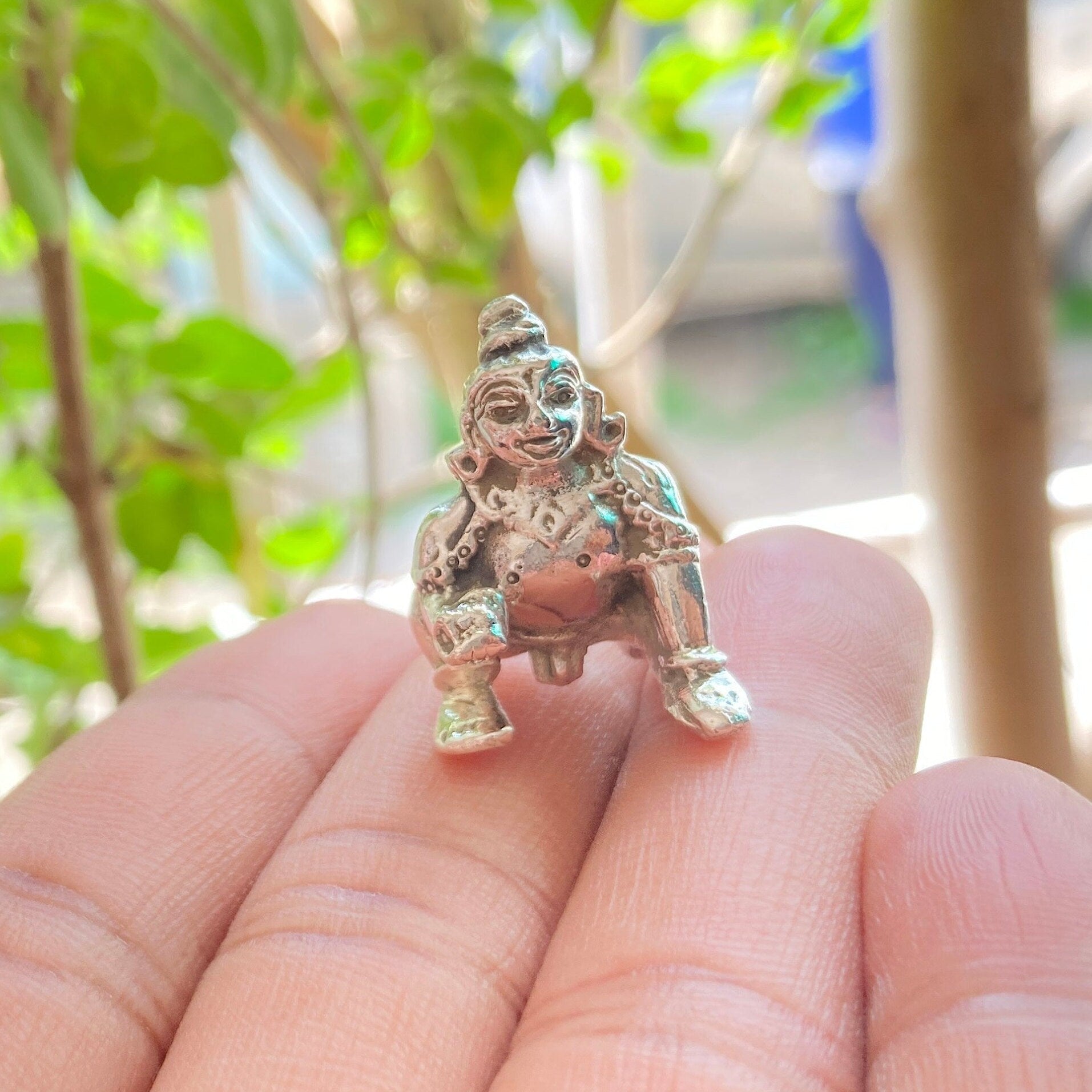 925 Sterling Silver Laddu Gopal Ji Statue / Silver Khana Ji Idol / Bal Gopal / Krishna ji Idol