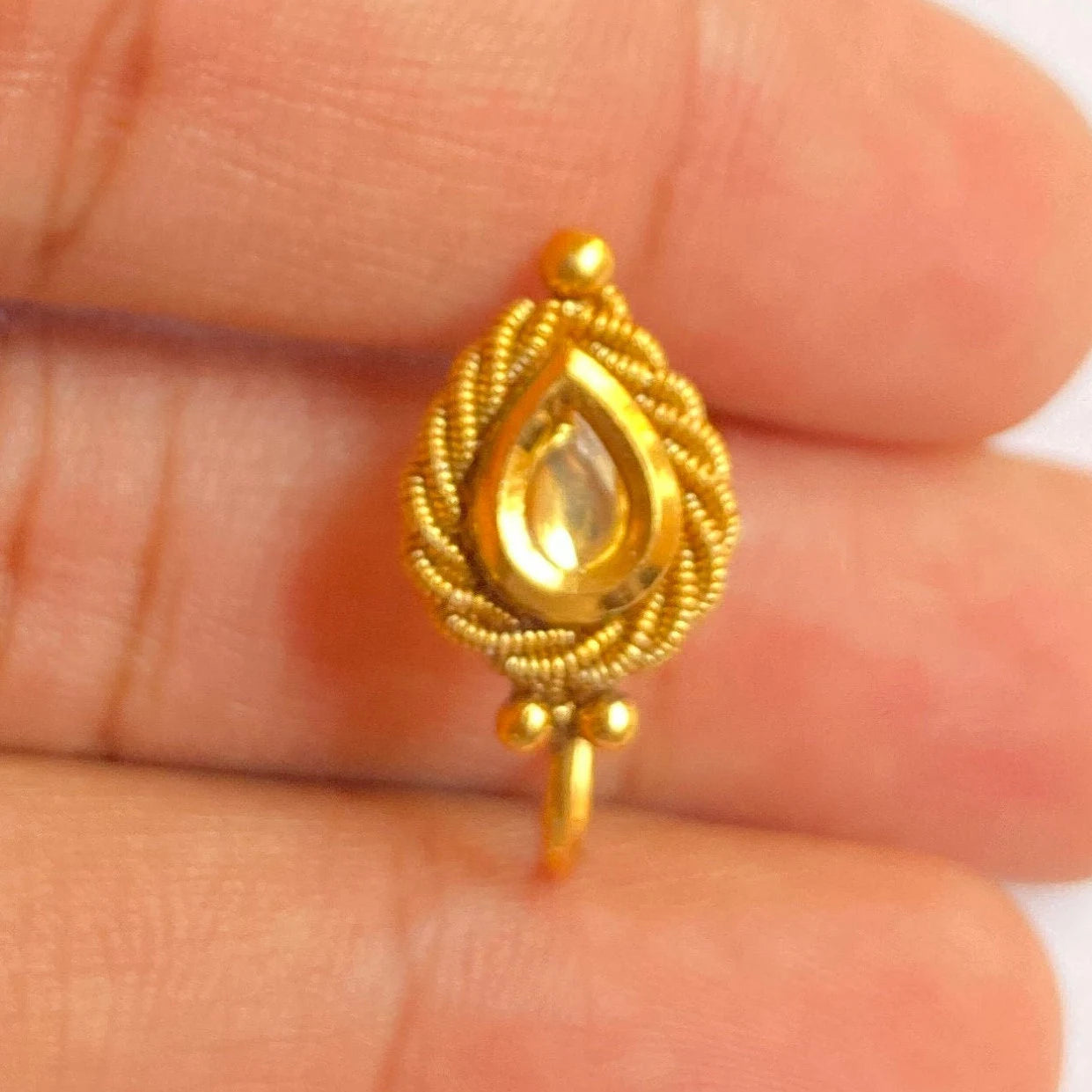 Nose Ring / marathi nose ring / clip on Indian Nose Ring/ Indian Bridal Jewelry/ Nathini /bollywood nose ring/nosepin