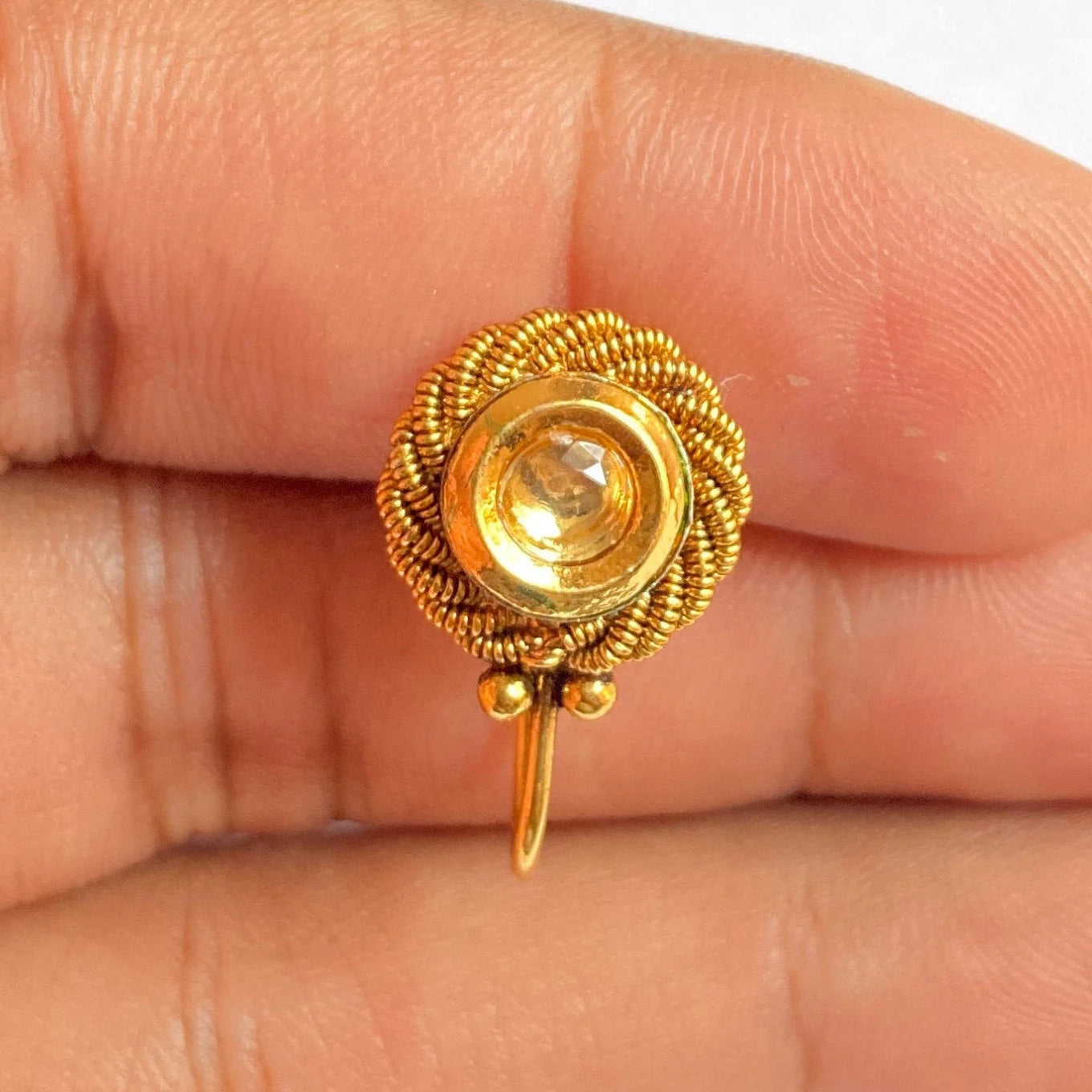 Nose Ring / marathi nose ring / clip on Indian Nose Ring/ Indian Bridal Jewelry/ Nathini /bollywood nose ring/nosepin