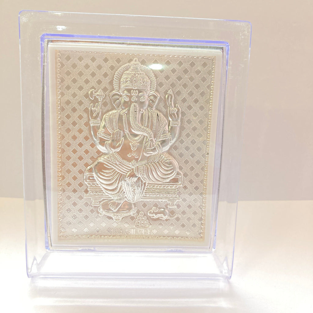 Pure Silver Ganesh Ji Photo Frame / Silver Ganesh Frame / Gift
